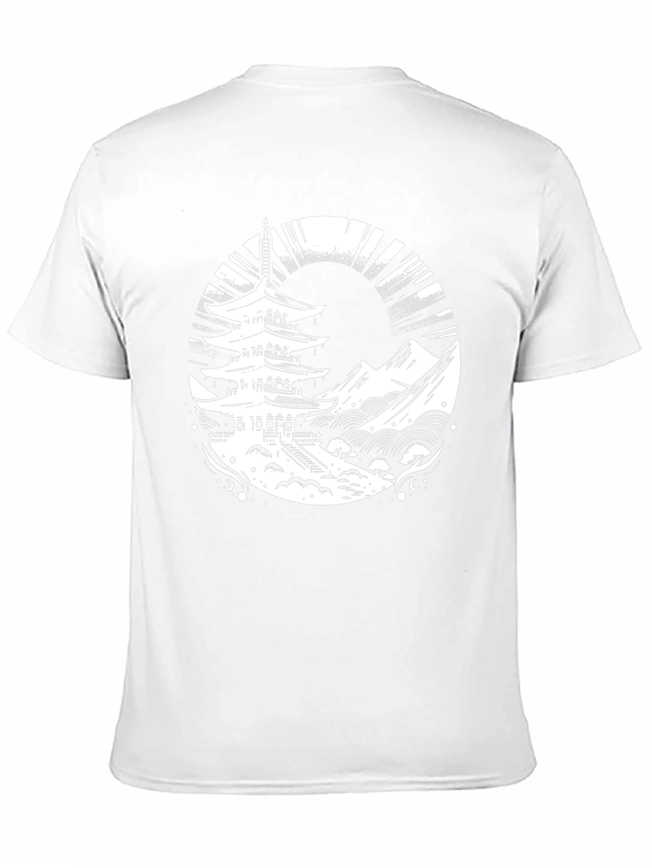 Pagoda Graphic Tee - Stylish Black T-Shirt
