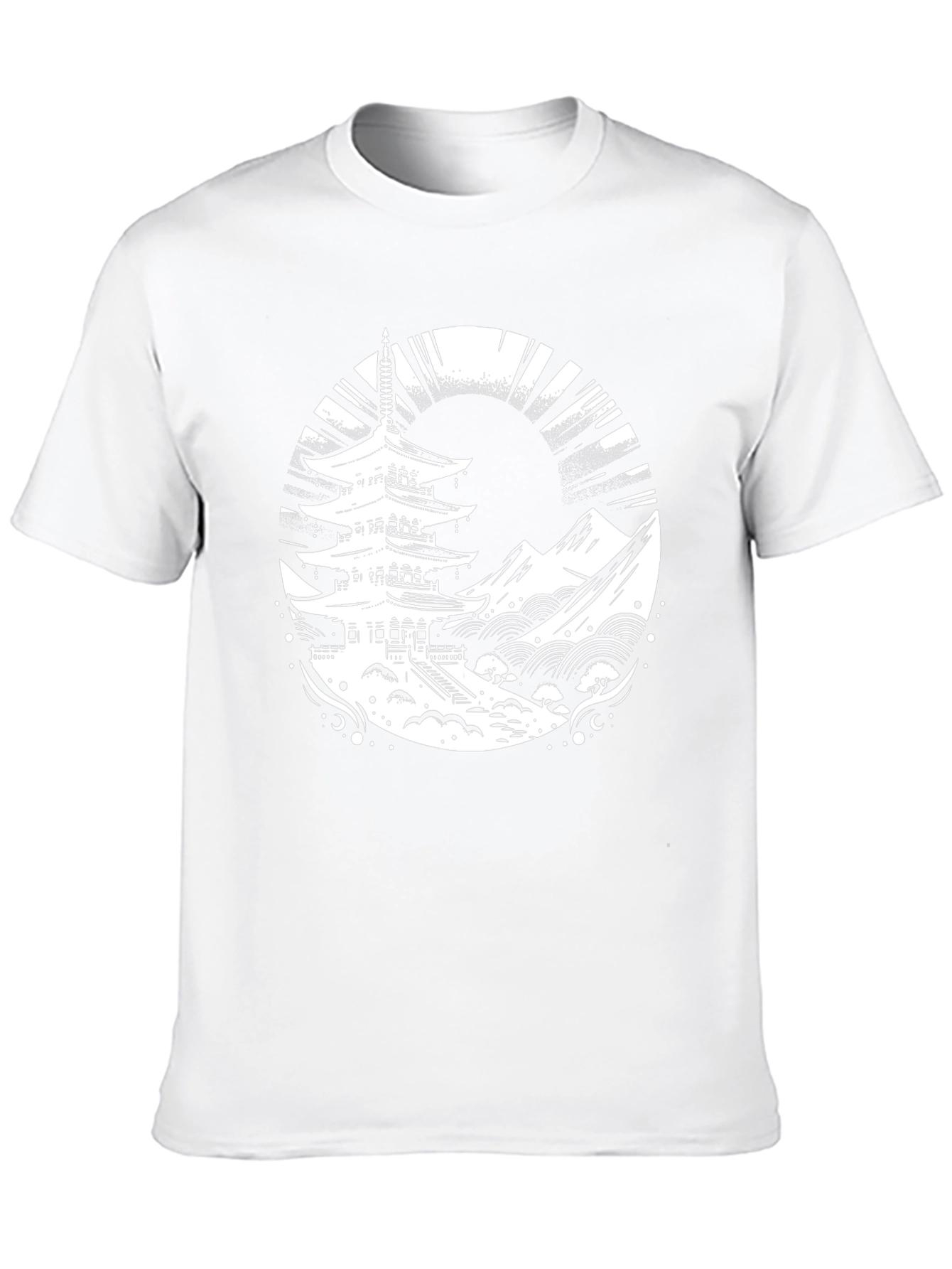 Pagoda Graphic Tee - Stylish Black T-Shirt