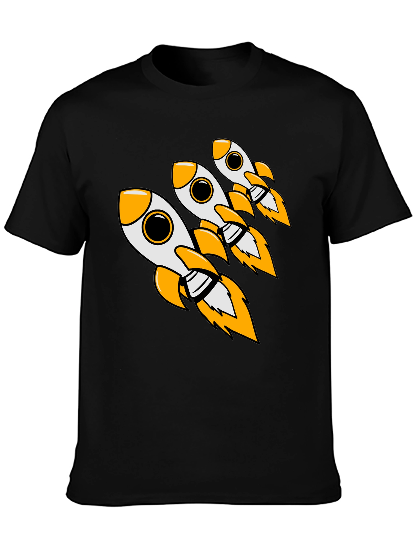 Rocket Launch T-Shirt - Black Cotton Blend