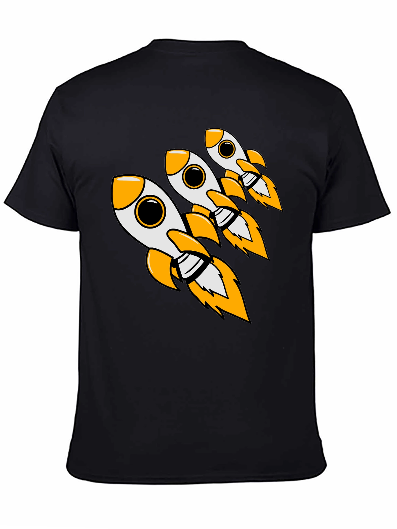 Rocket Launch T-Shirt - Black Cotton Blend