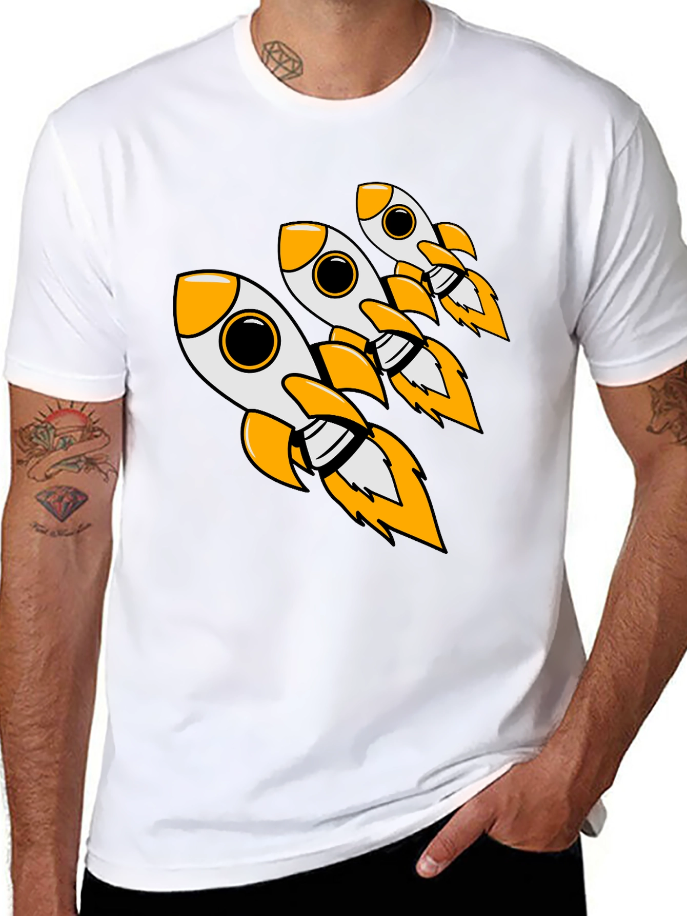 Rocket Launch T-Shirt - Black Cotton Blend