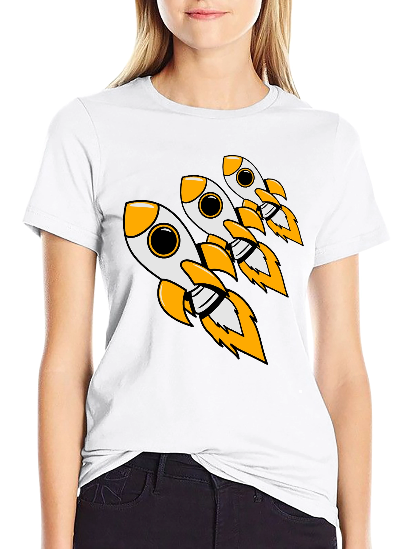 Rocket Launch T-Shirt - Black Cotton Blend