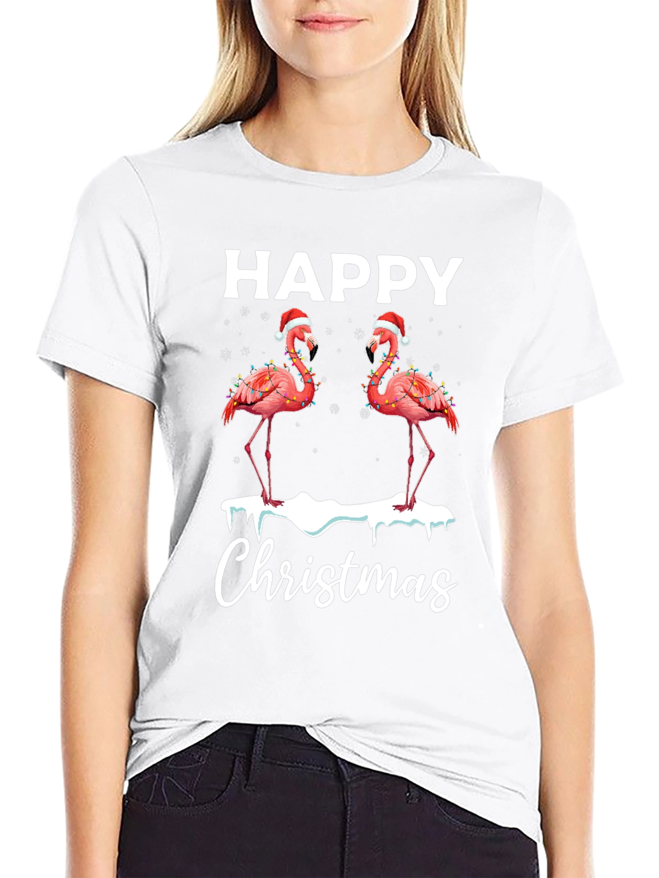 Happy Christmas Flamingo T-Shirt