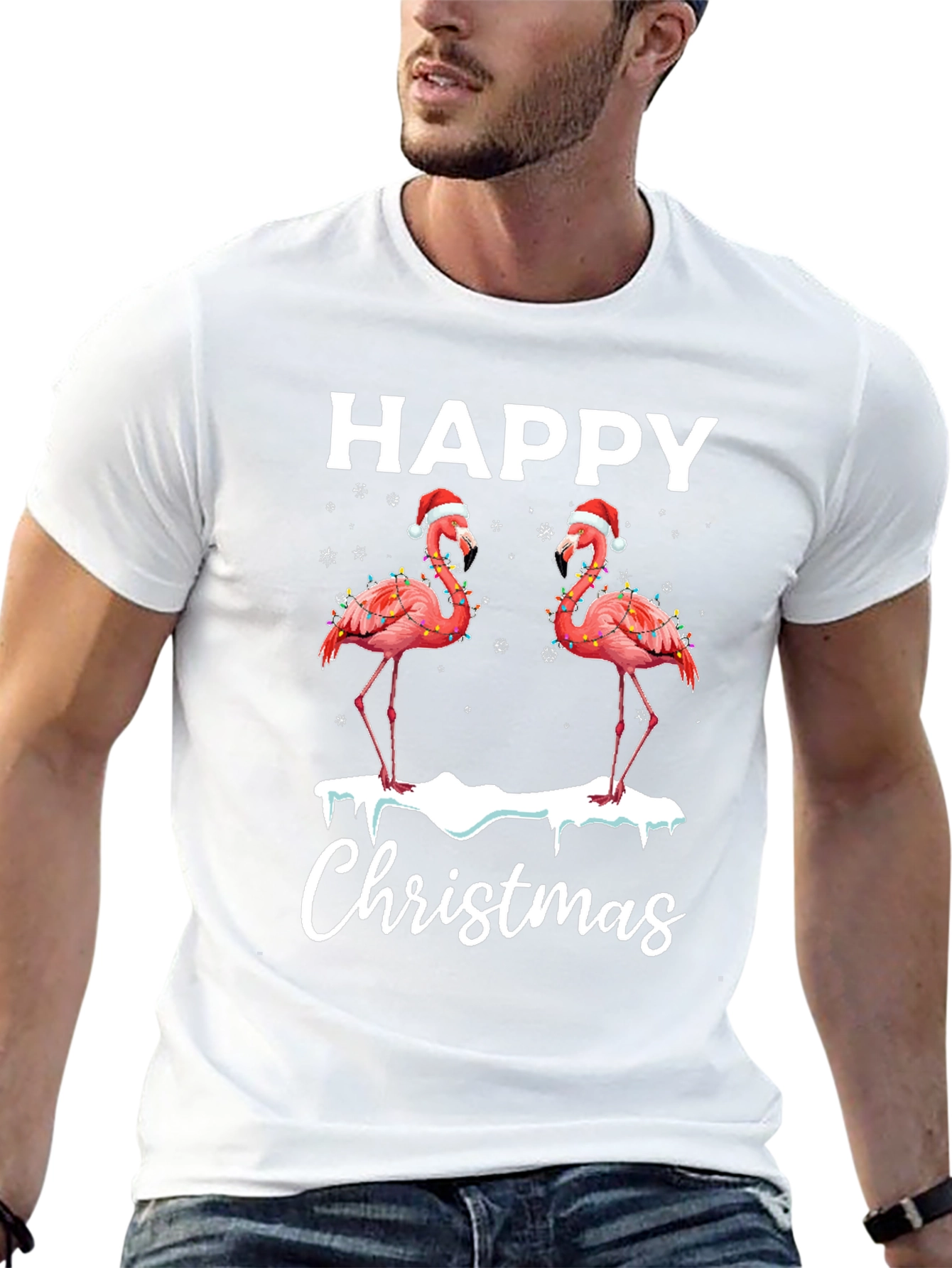 Happy Christmas Flamingo T-Shirt