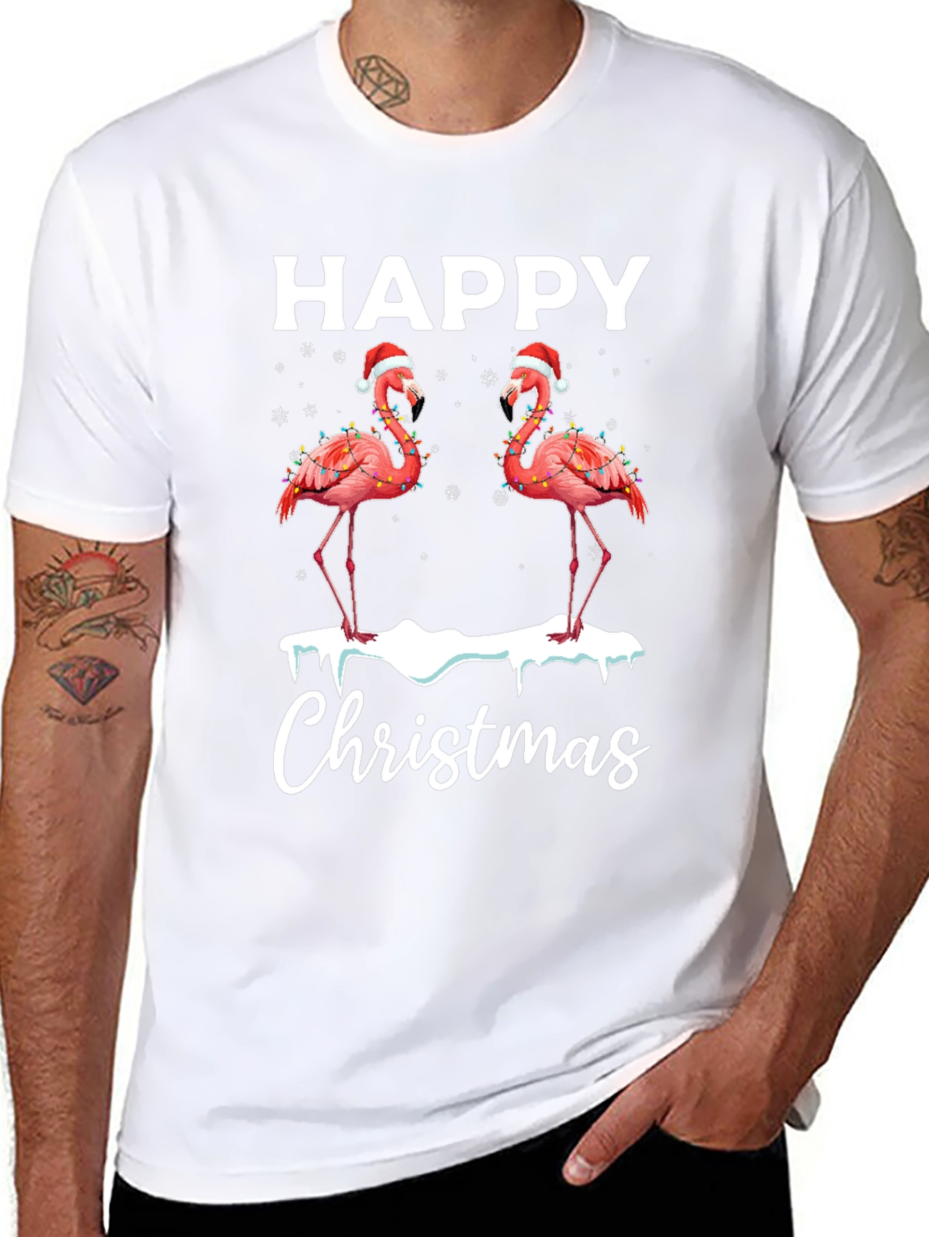 Happy Christmas Flamingo T-Shirt