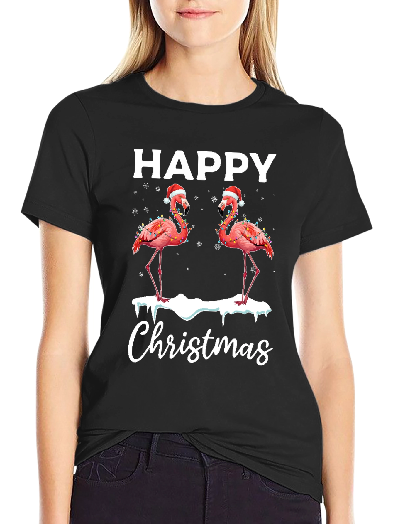 Happy Christmas Flamingo T-Shirt