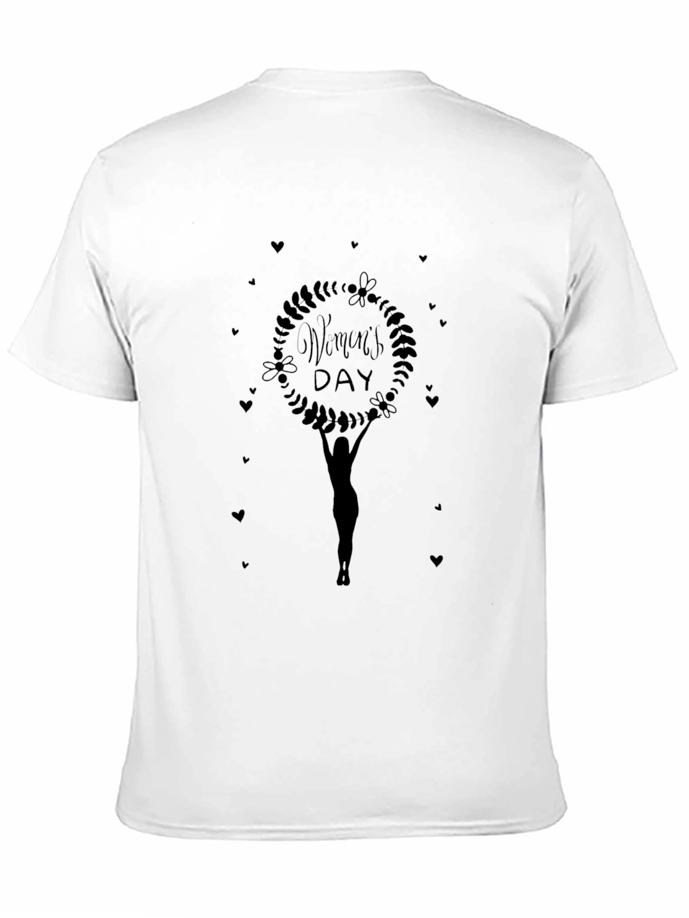 Womens Day Graphic Tee - Black Crew Neck