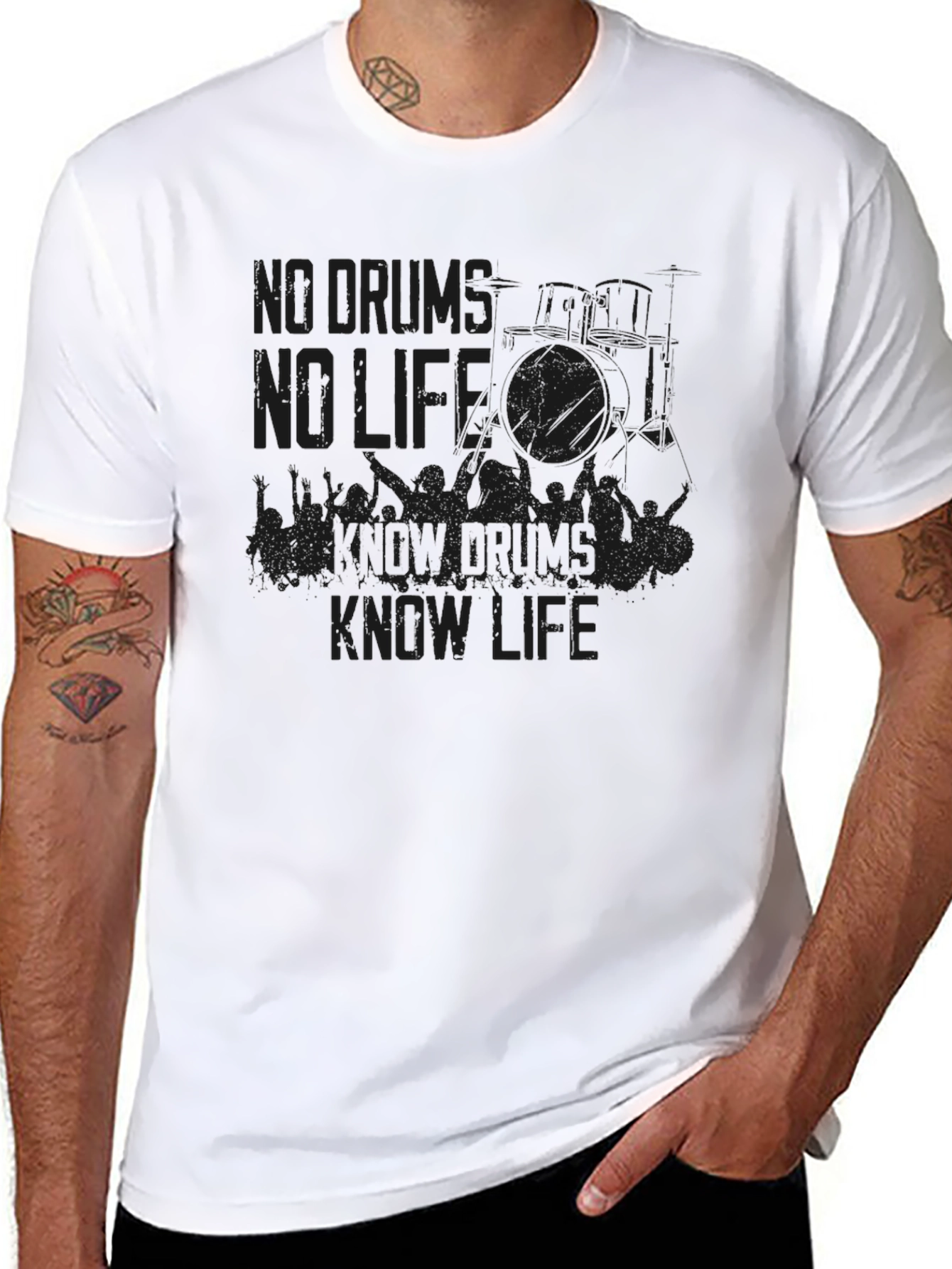 No Drums No Life T-Shirt - Musician Tee
