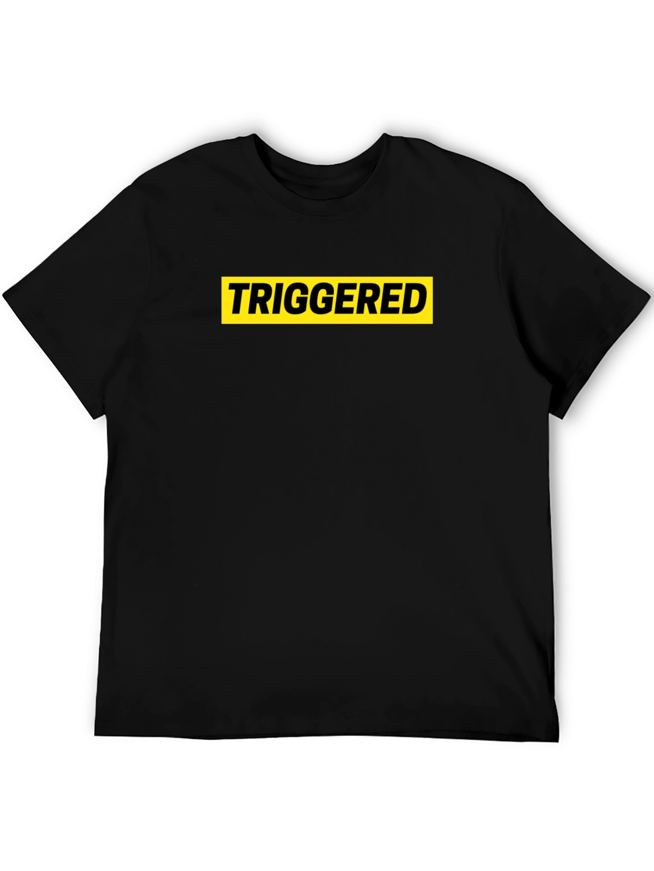 Triggered Graphic Tee - Black Cotton T-Shirt