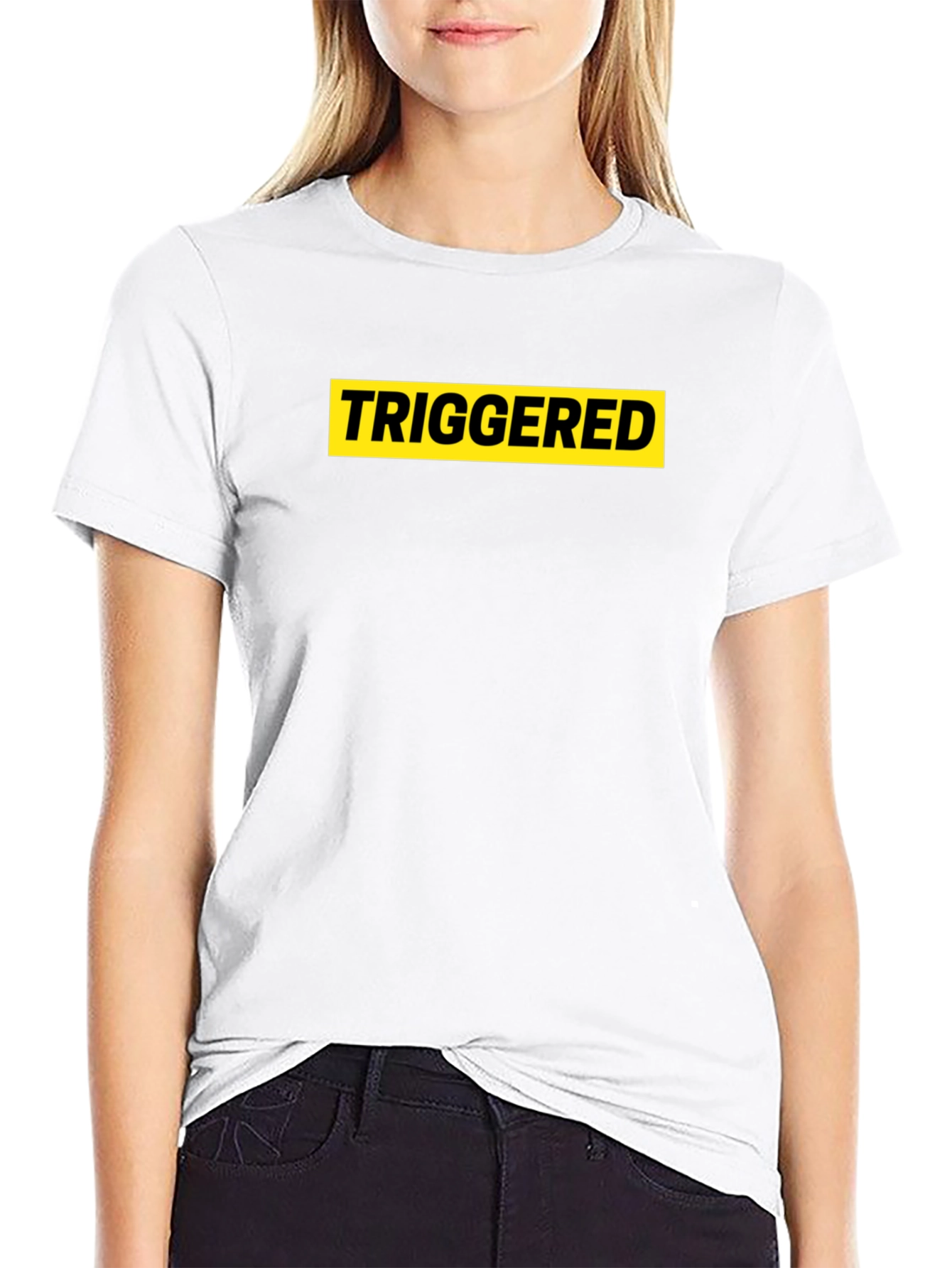 Triggered Graphic Tee - Black Cotton T-Shirt
