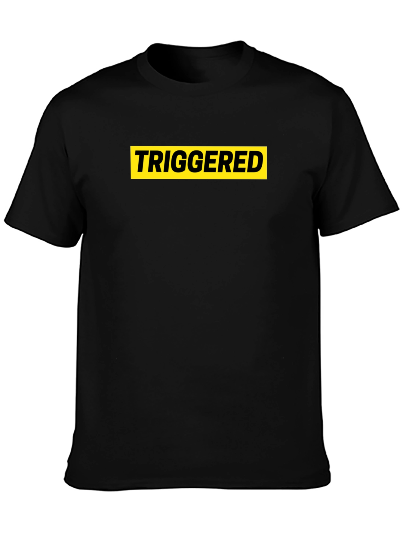 Triggered Graphic Tee - Black Cotton T-Shirt