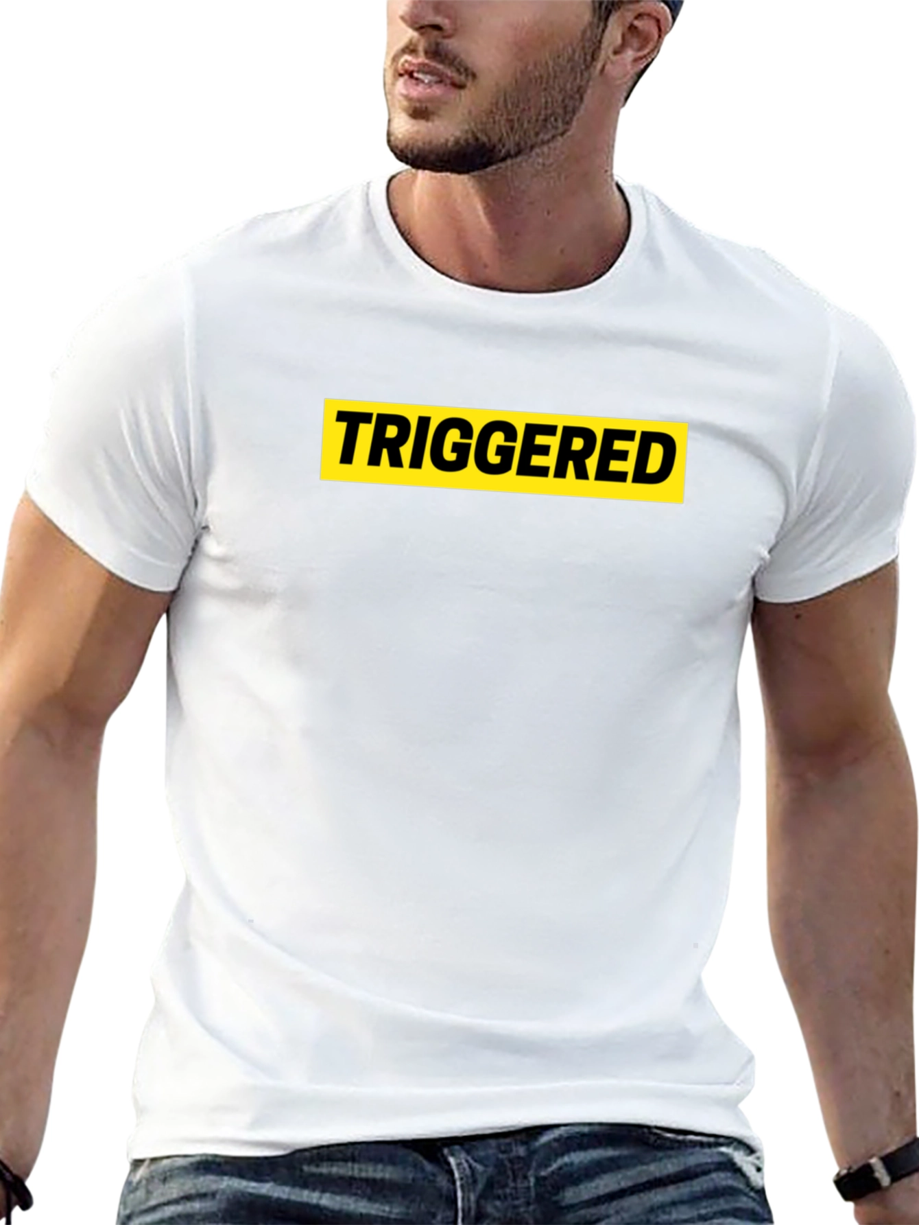 Triggered Graphic Tee - Black Cotton T-Shirt