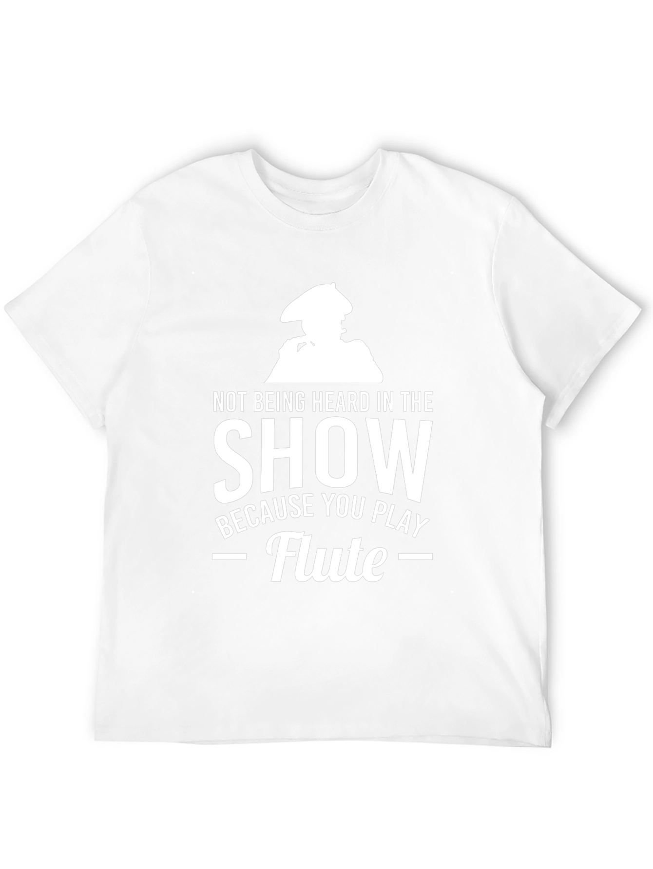 Funny Flute Player Black T-Shirt