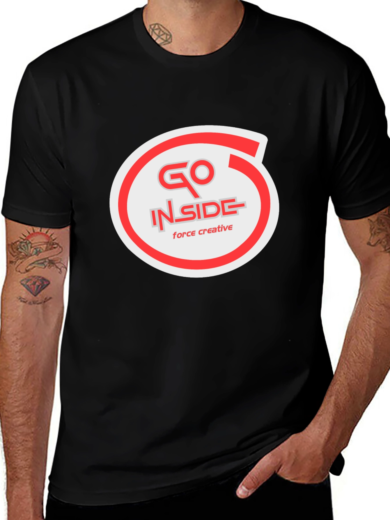 Go Inside Creative Black T-Shirt