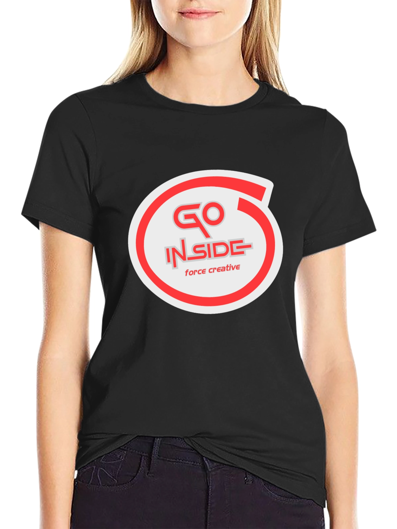 Go Inside Creative Black T-Shirt