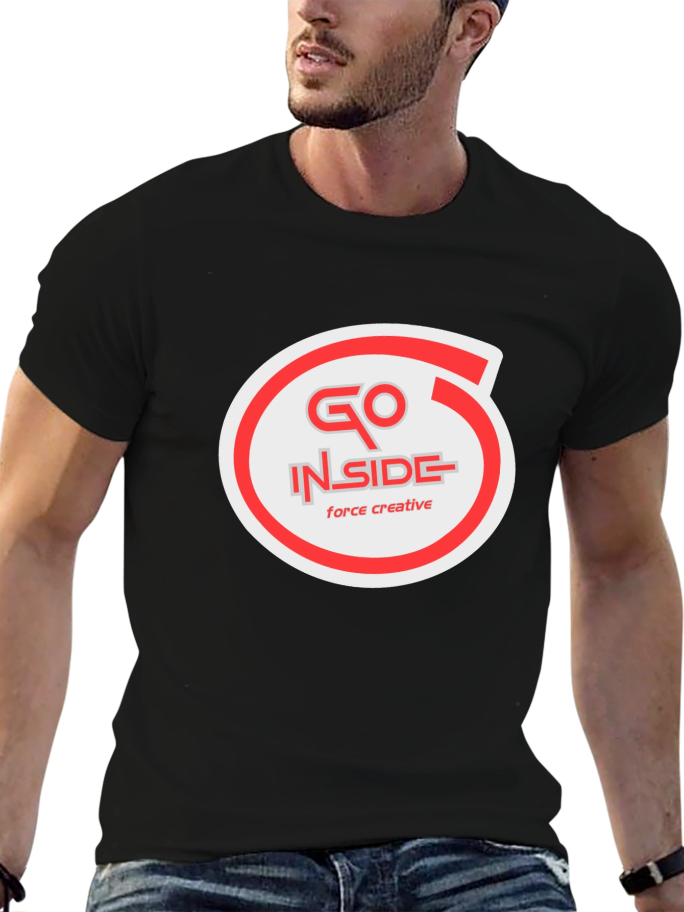 Go Inside Creative Black T-Shirt