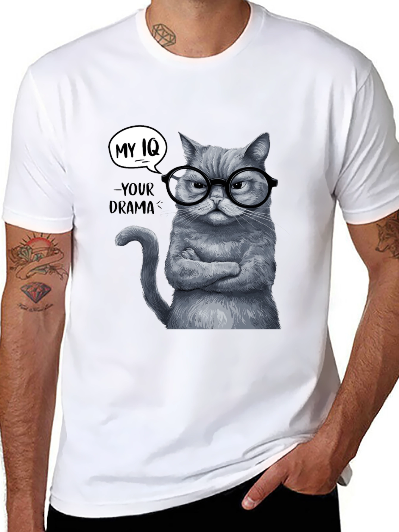My IQ T-Shirt - Sarcastic Cat Tee