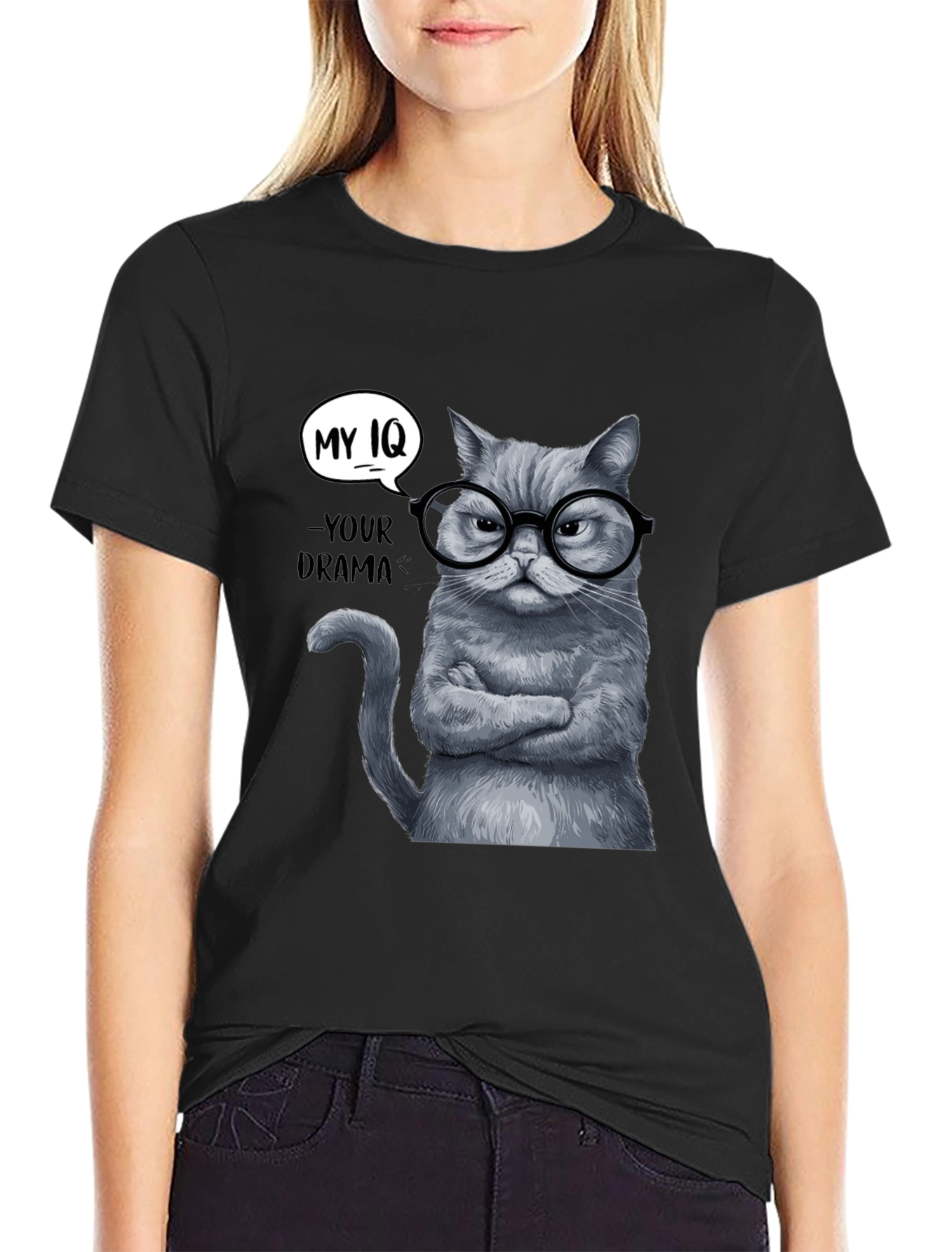 My IQ T-Shirt - Sarcastic Cat Tee