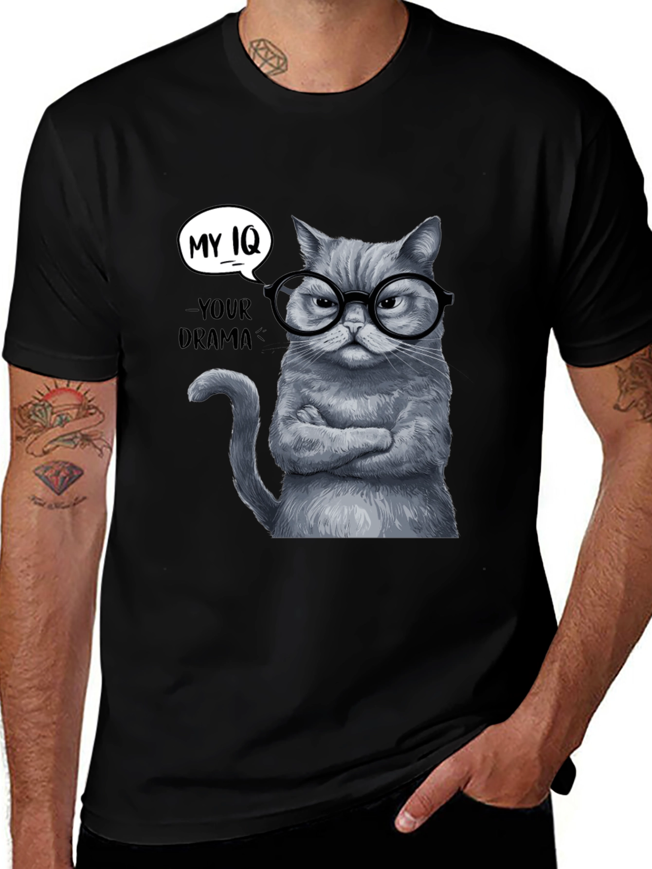My IQ T-Shirt - Sarcastic Cat Tee