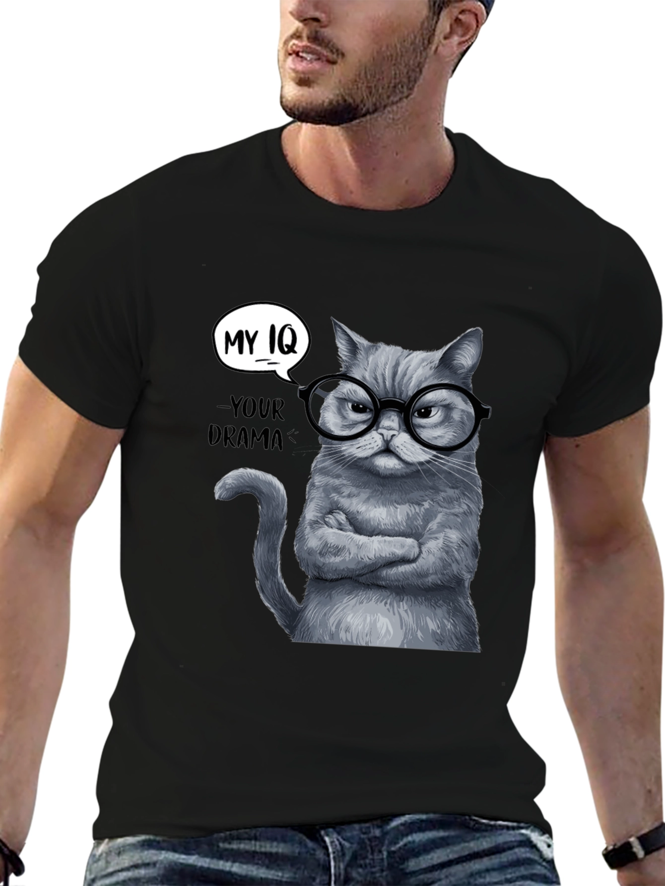 My IQ T-Shirt - Sarcastic Cat Tee