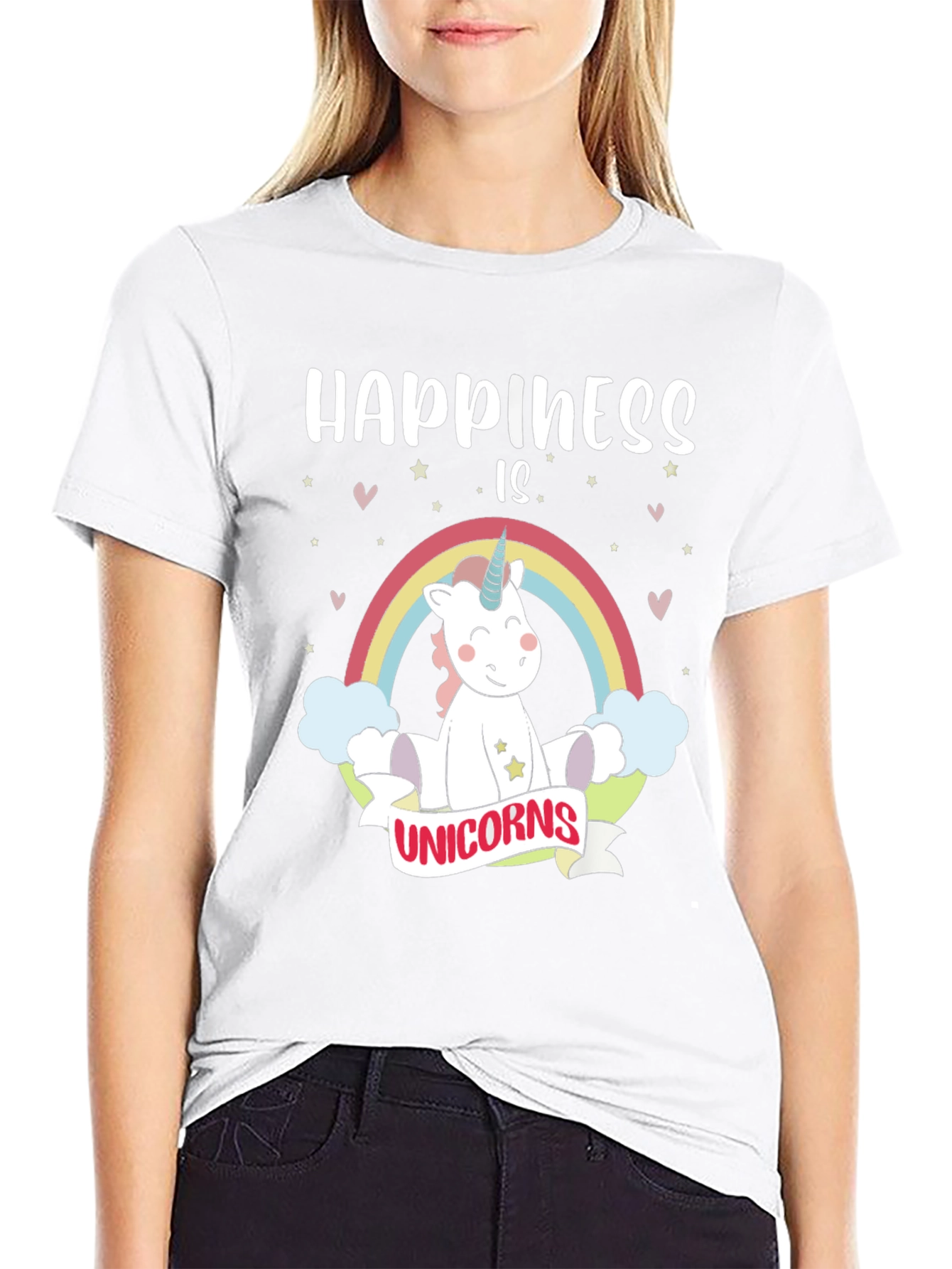 Happiness Is Unicorns Graphic T-Shirt