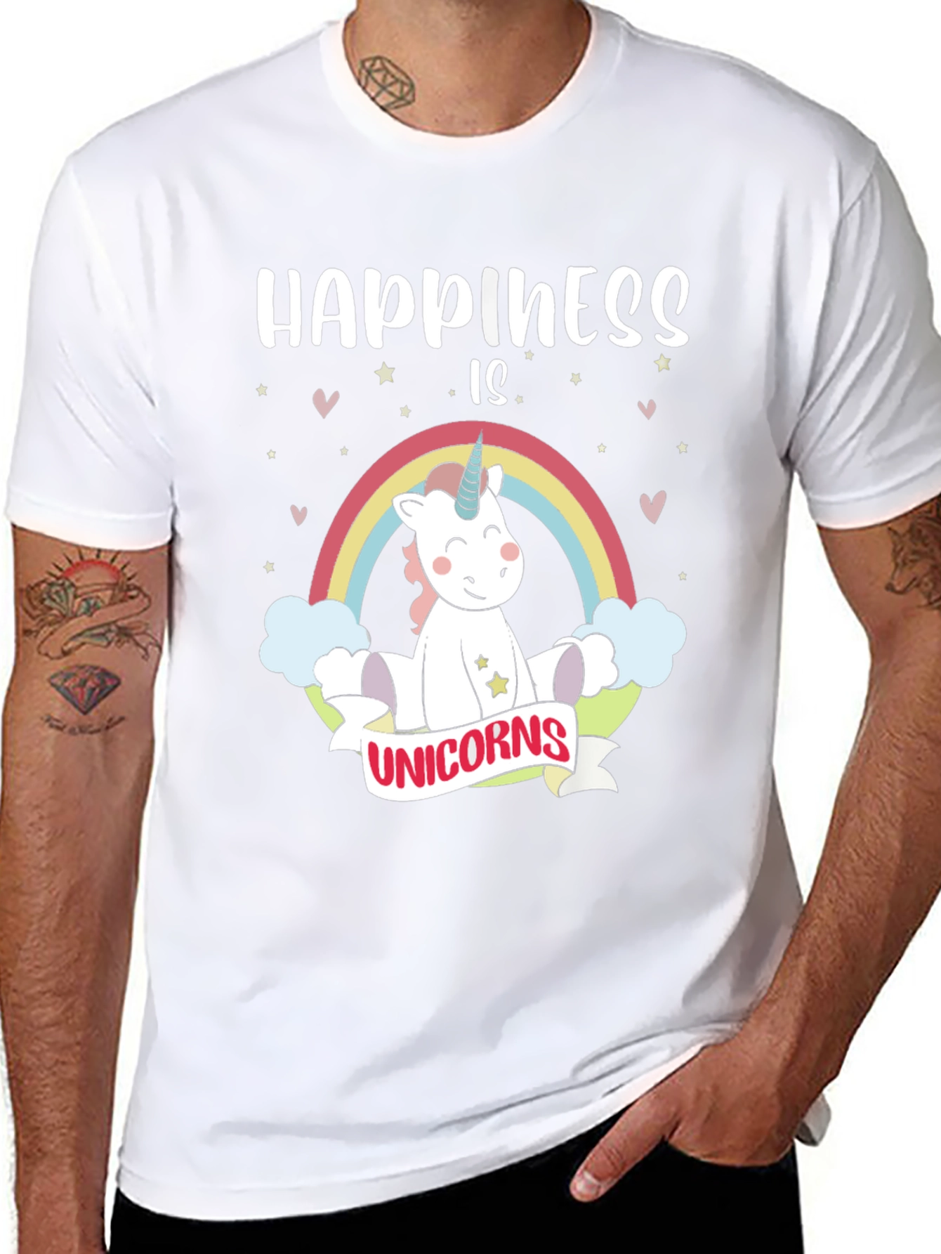 Happiness Is Unicorns Graphic T-Shirt
