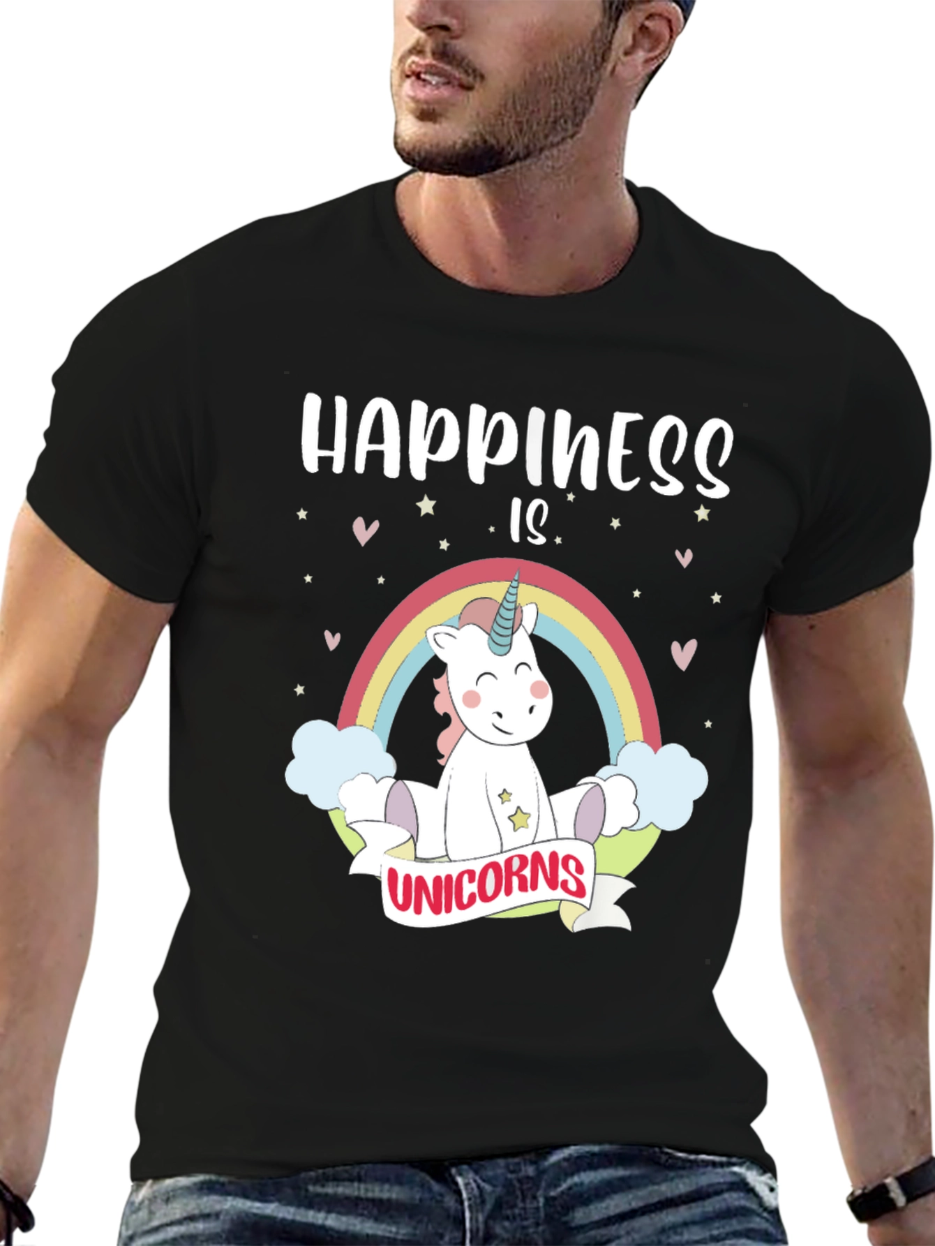 Happiness Is Unicorns Graphic T-Shirt