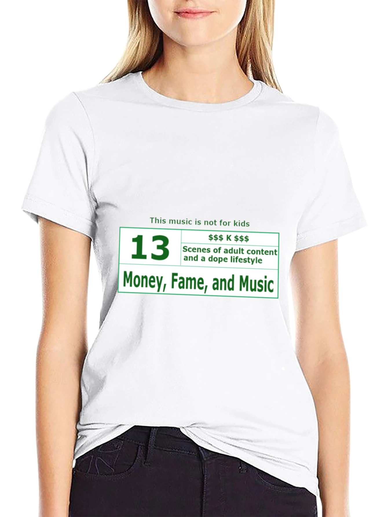 Adult Content Music Black T-Shirt