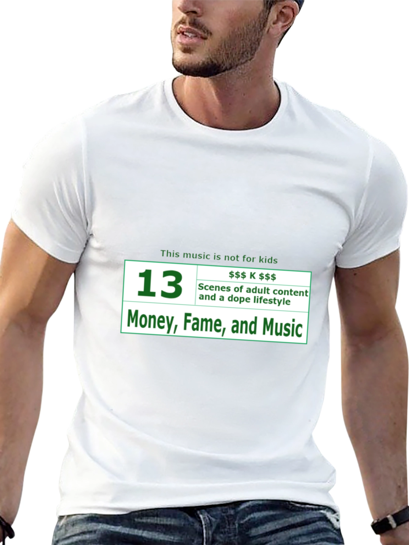 Adult Content Music Black T-Shirt