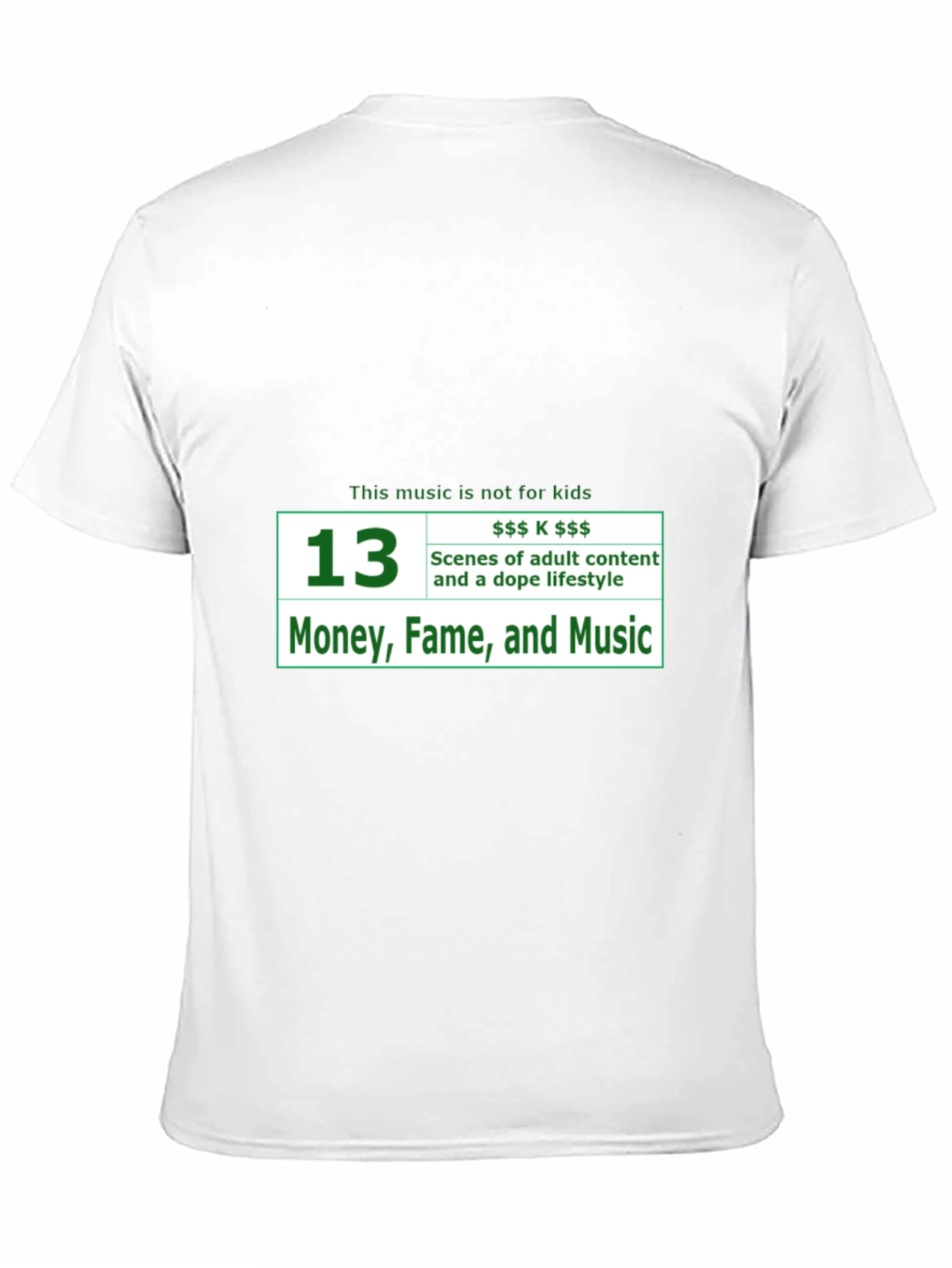 Adult Content Music Black T-Shirt