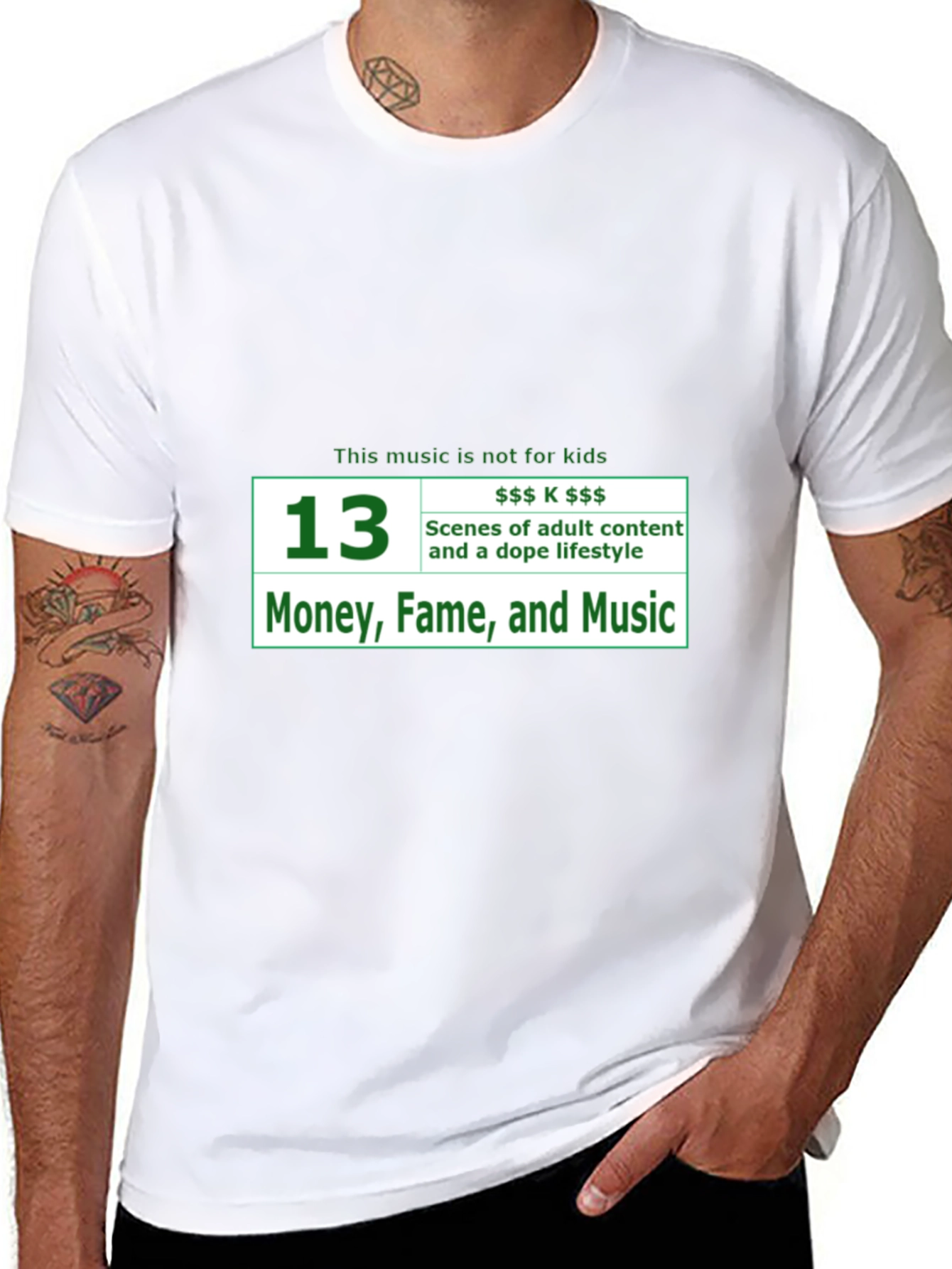 Adult Content Music Black T-Shirt