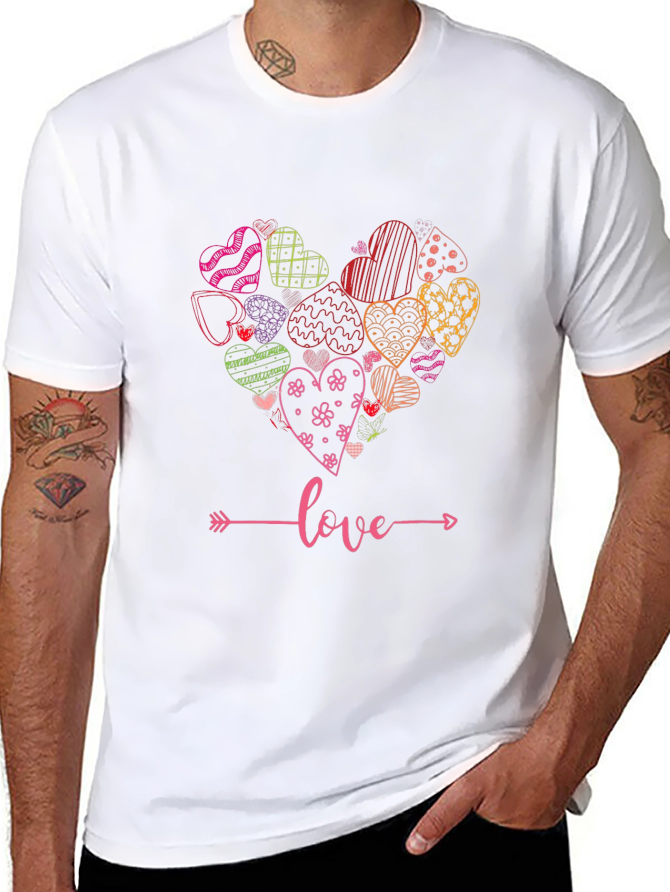Heart Love Graphic Tee - Stylish Unisex T-Shirt