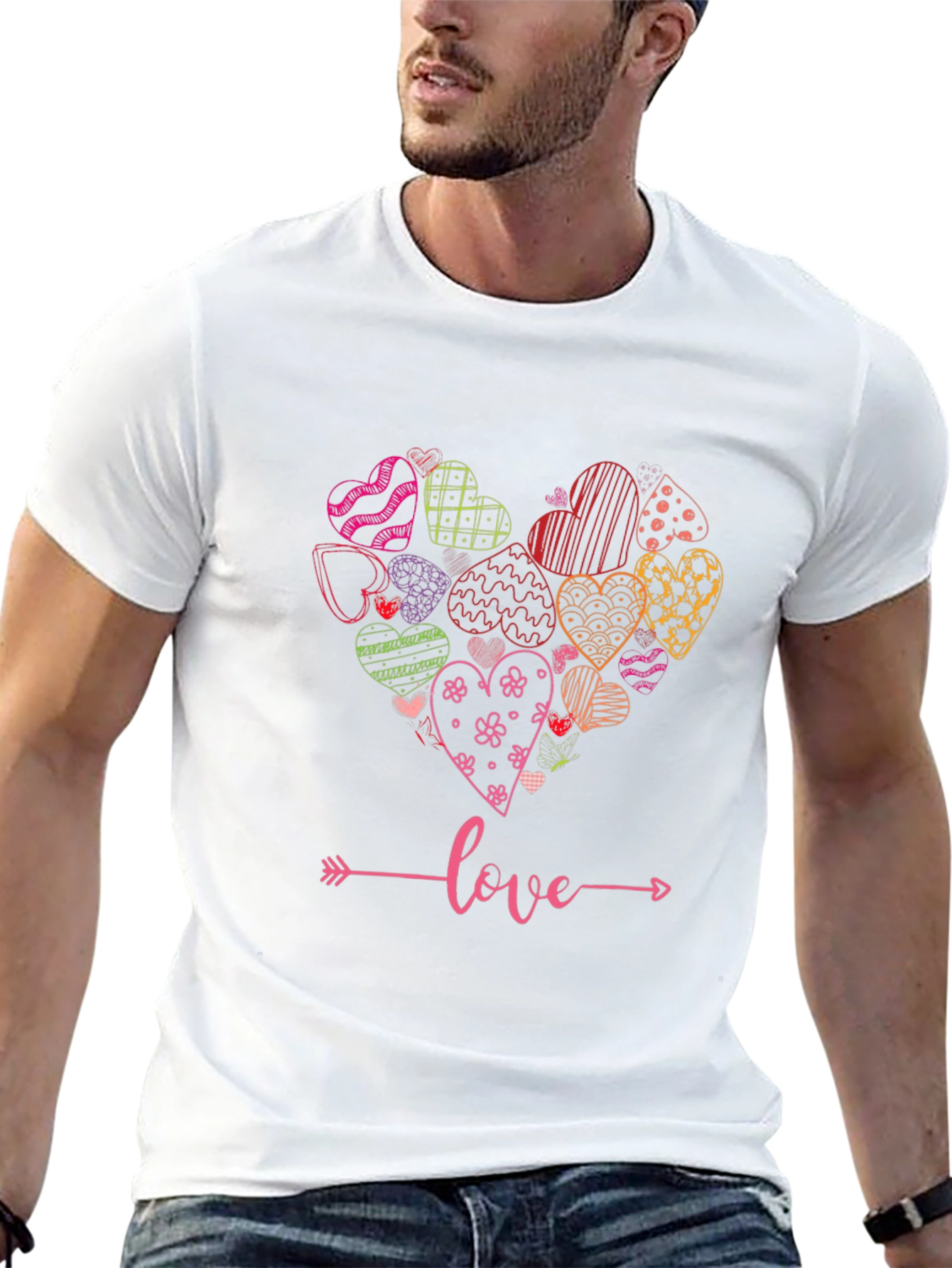 Heart Love Graphic Tee - Stylish Unisex T-Shirt