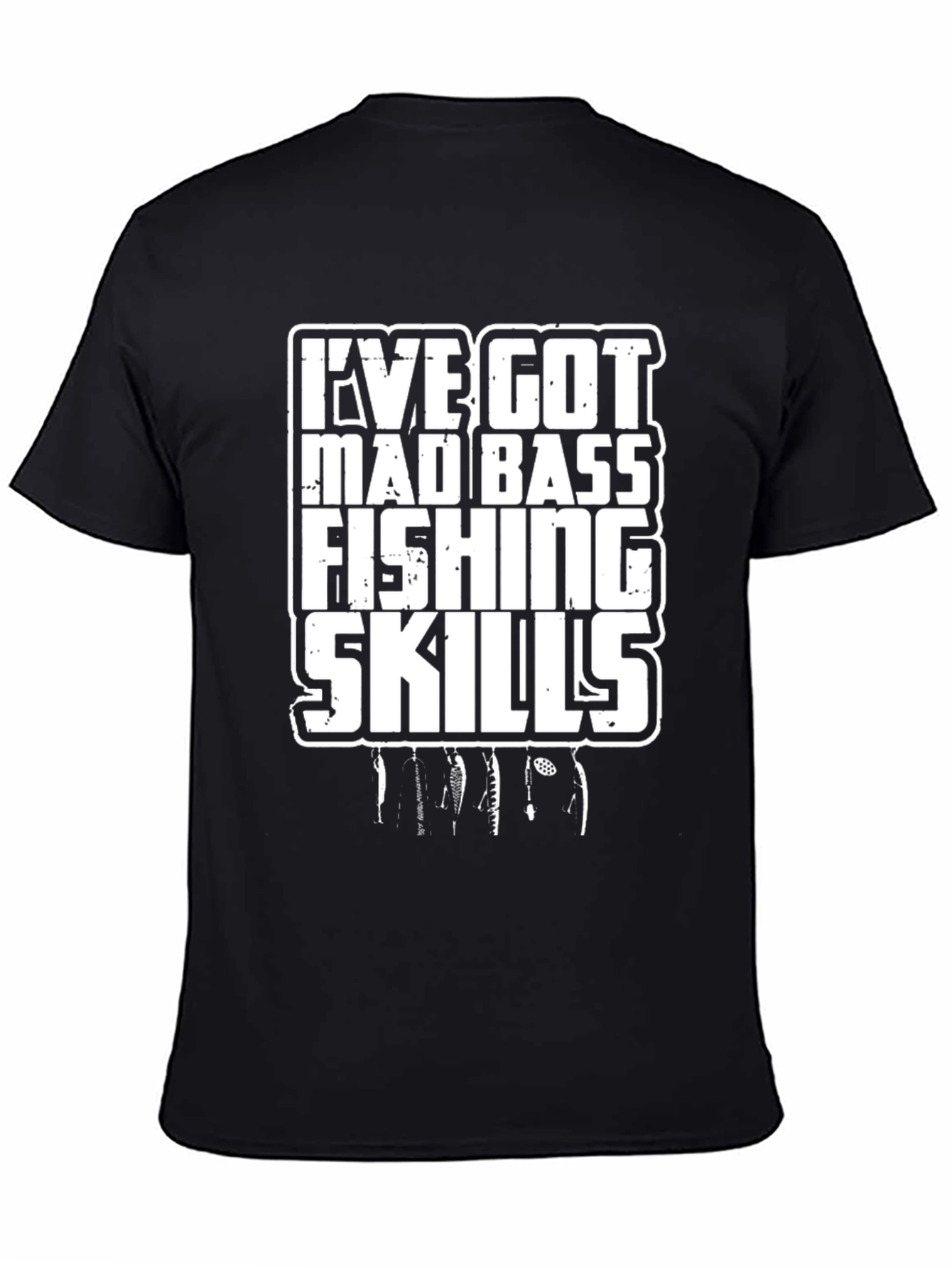 Mad Bass Fishing Skills Graphic Tee - Black