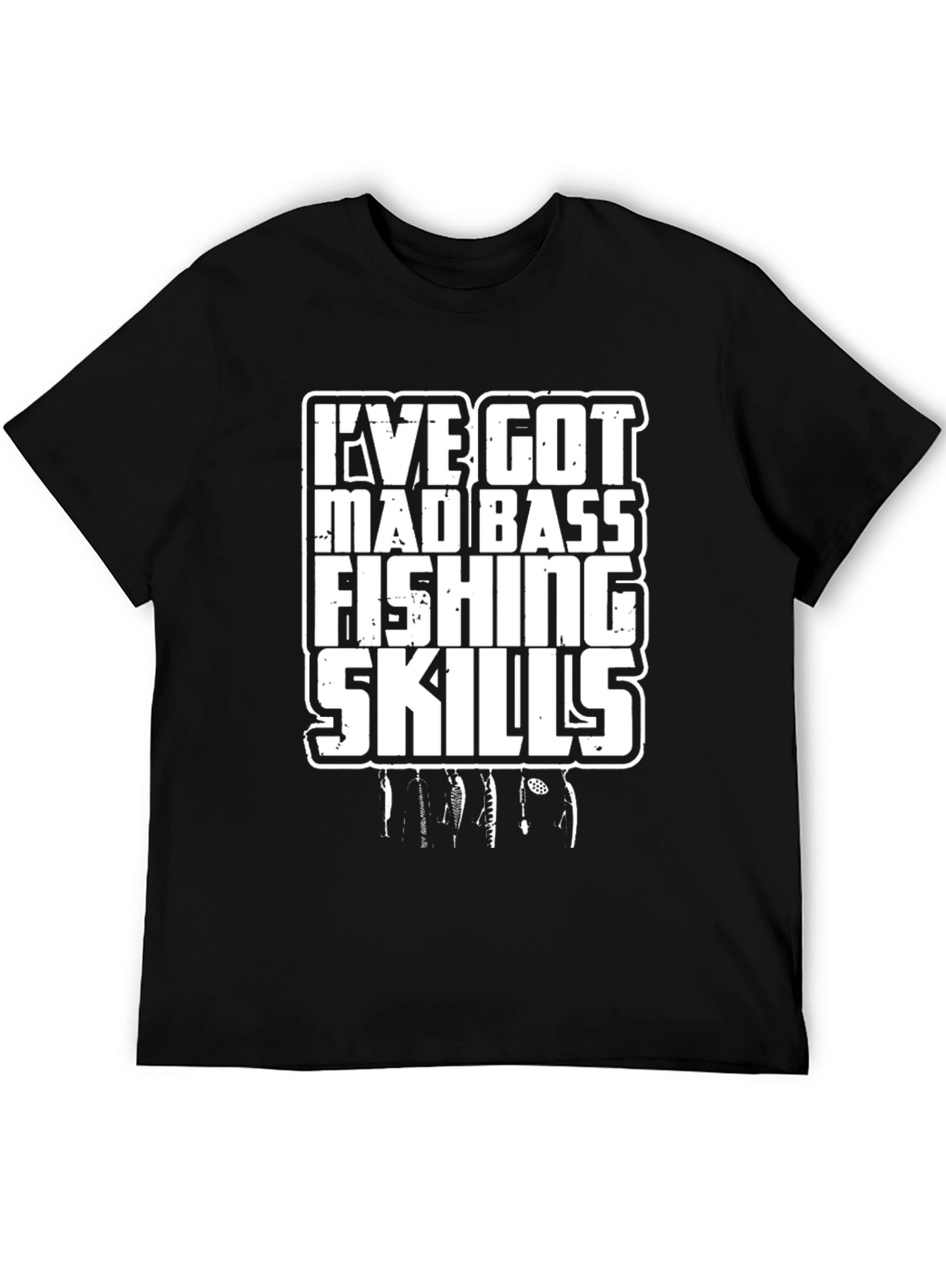 Mad Bass Fishing Skills Graphic Tee - Black