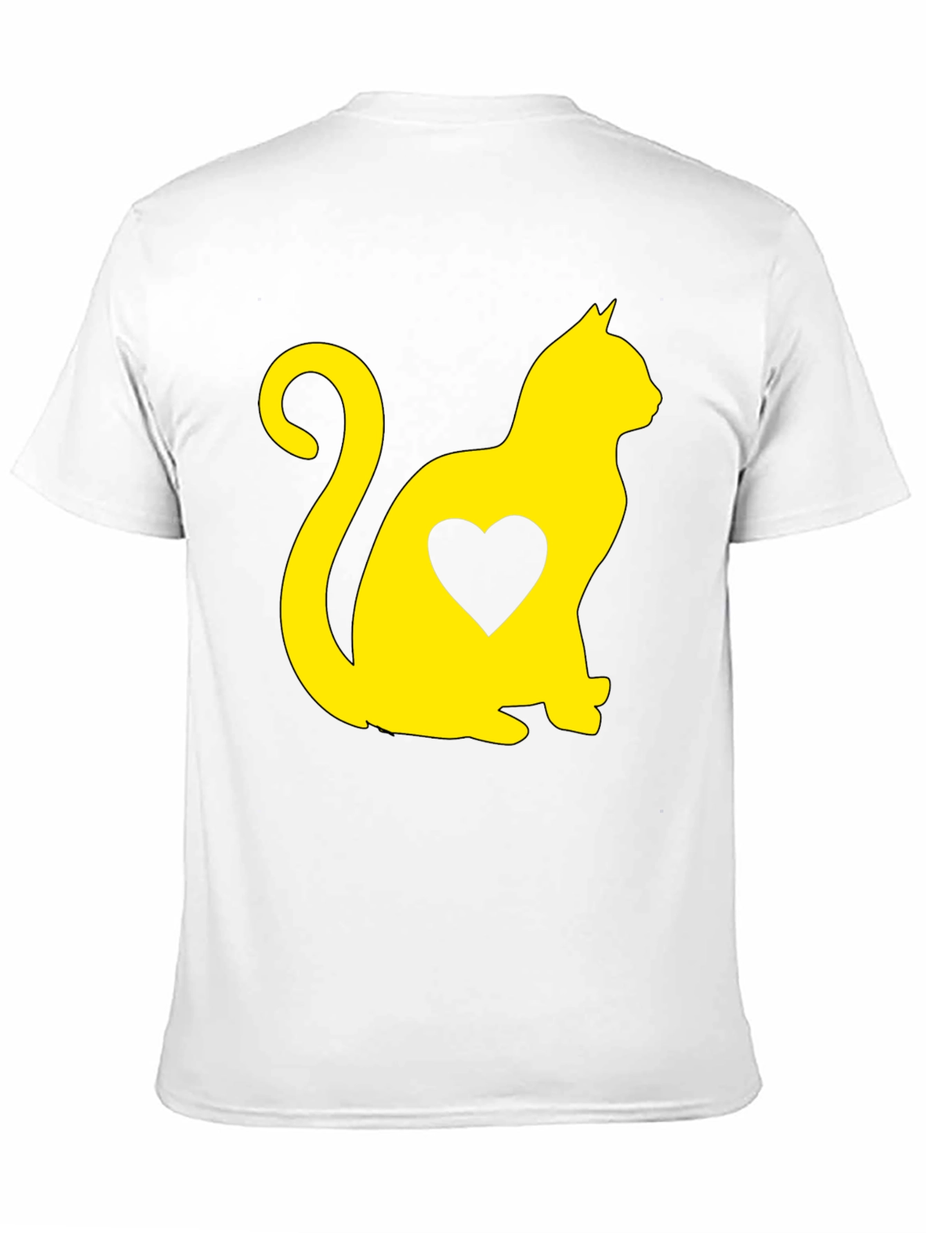 Cat Heart Graphic Tee - Black