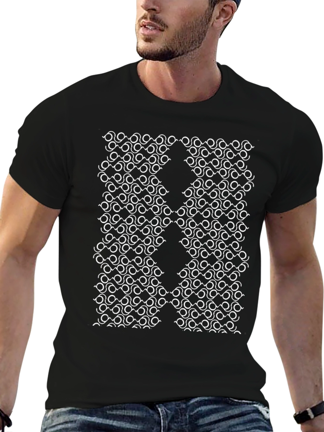 Optical Illusion Black T-Shirt