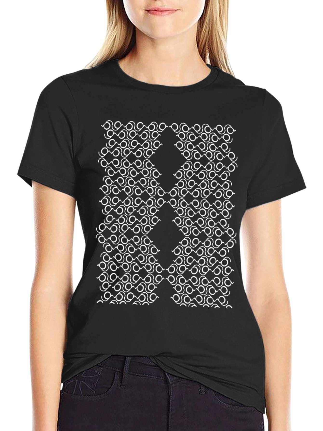 Optical Illusion Black T-Shirt