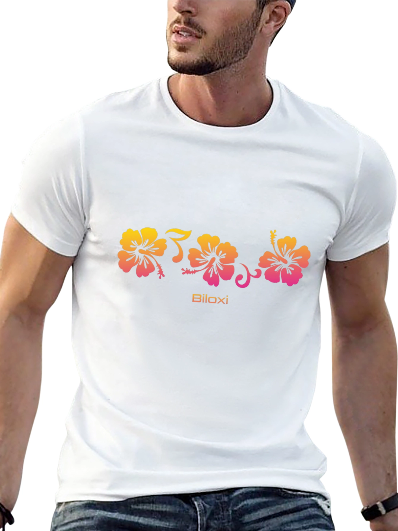 Biloxi Floral Black T-Shirt