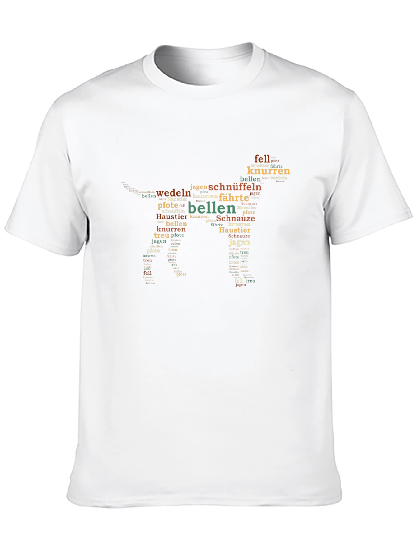 Dog Word Art T-Shirt - German Language
