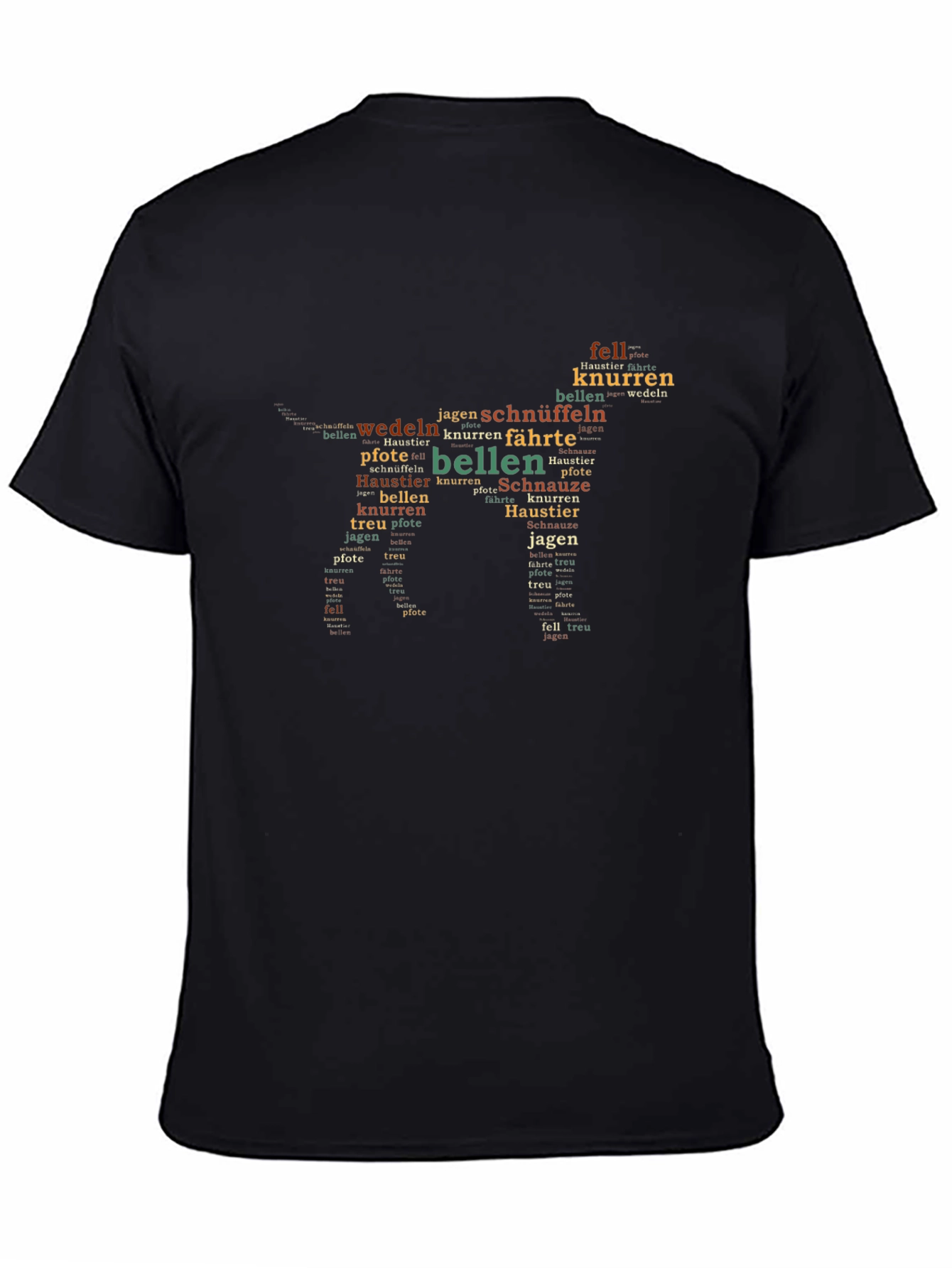 Dog Word Art T-Shirt - German Language