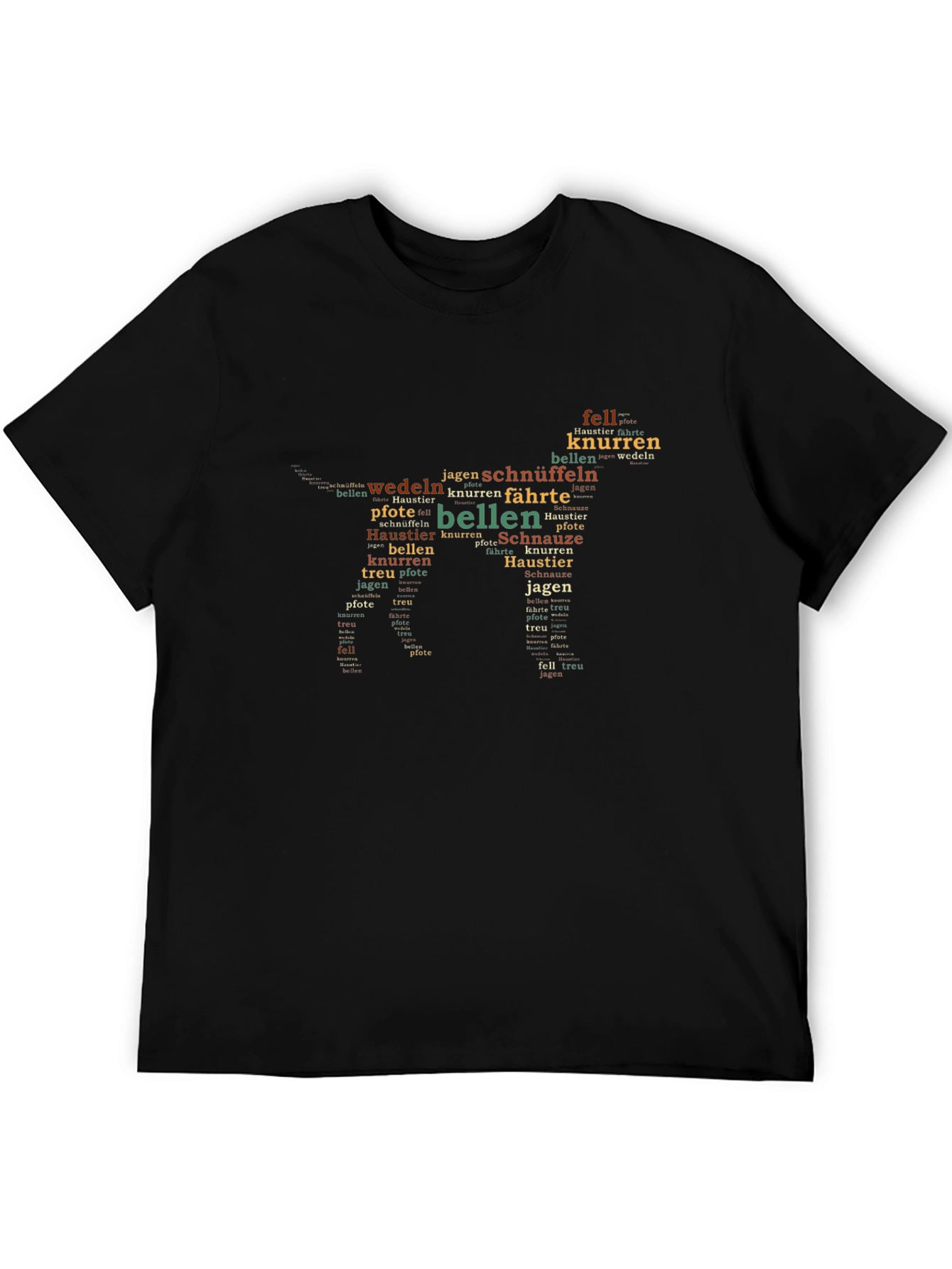 Dog Word Art T-Shirt - German Language