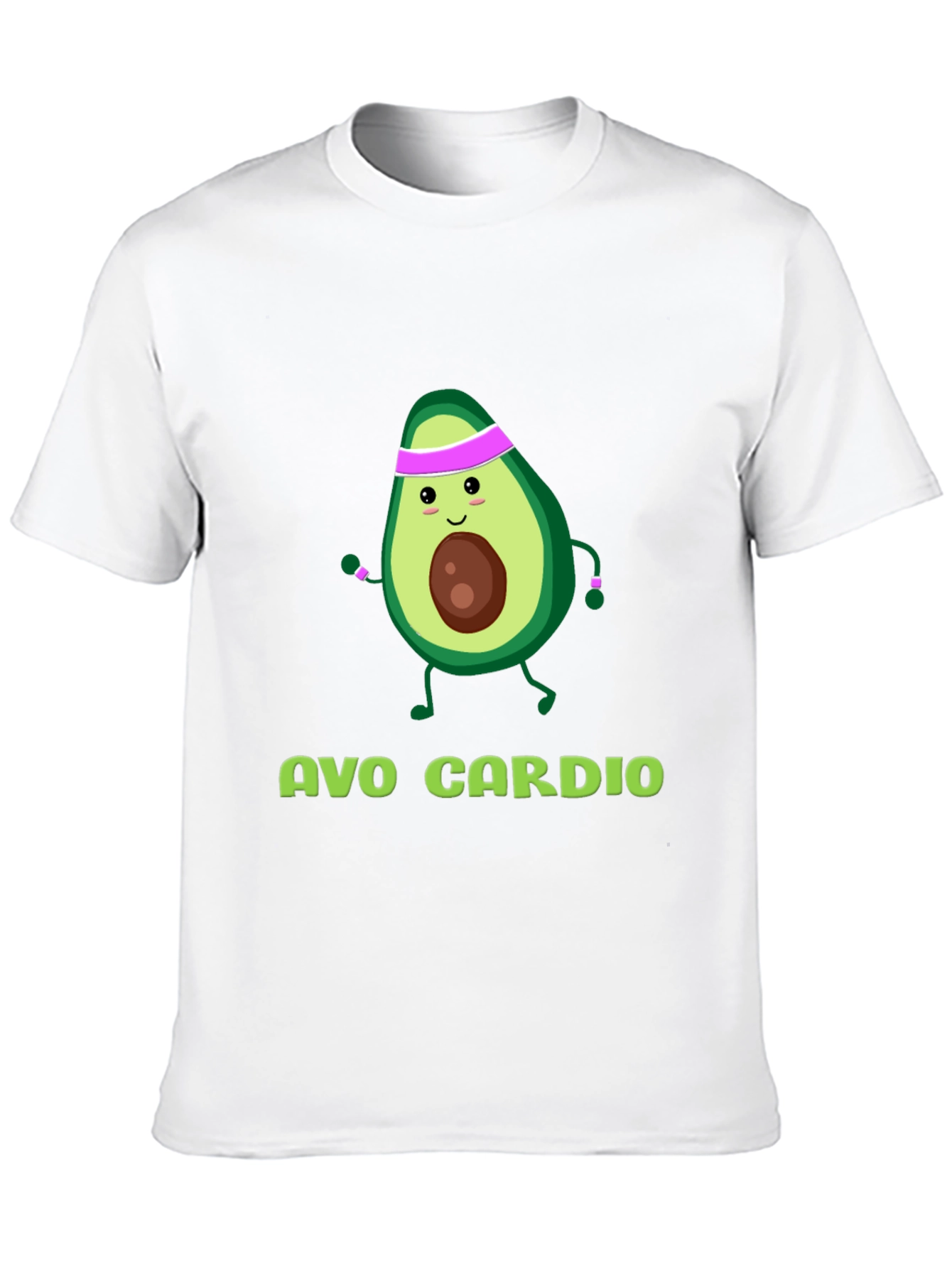 Avo Cardio Black T-Shirt Funny Avocado Workout Tee