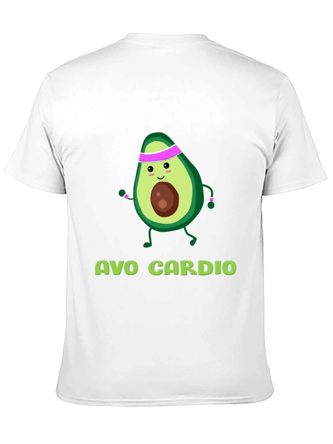 Avo Cardio Black T-Shirt Funny Avocado Workout Tee