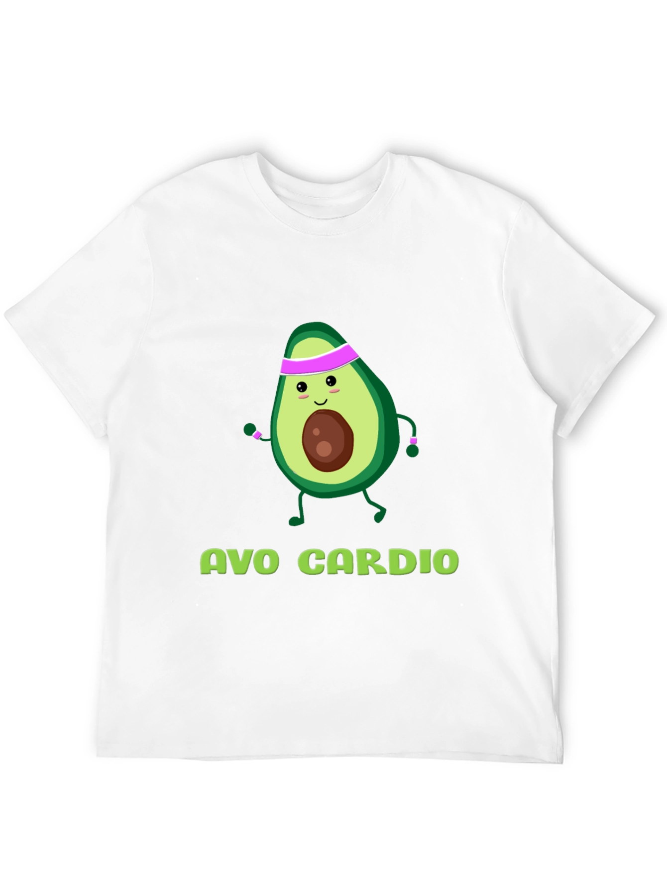 Avo Cardio Black T-Shirt Funny Avocado Workout Tee