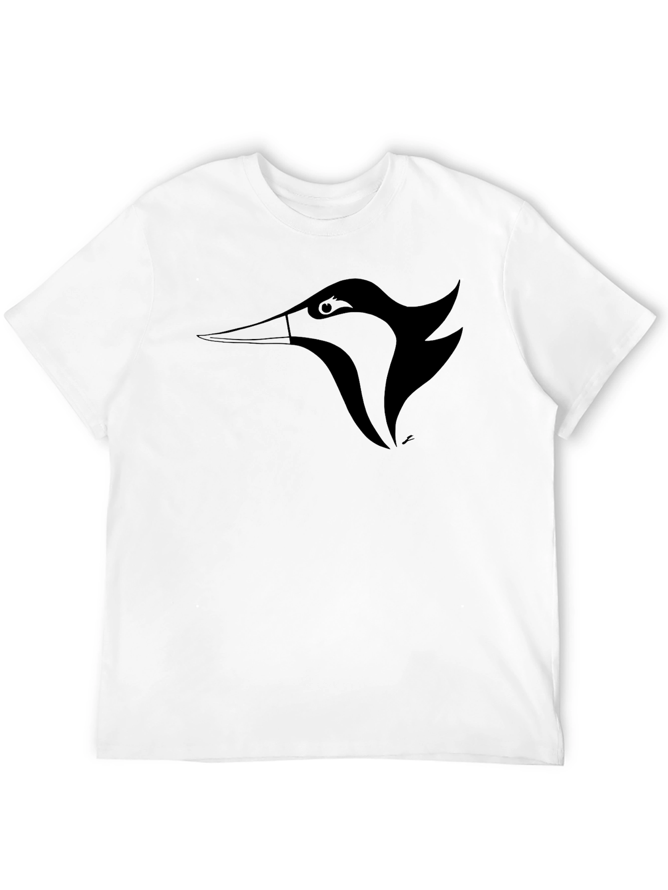 Mens Black Graphic Tee - Bird Design
