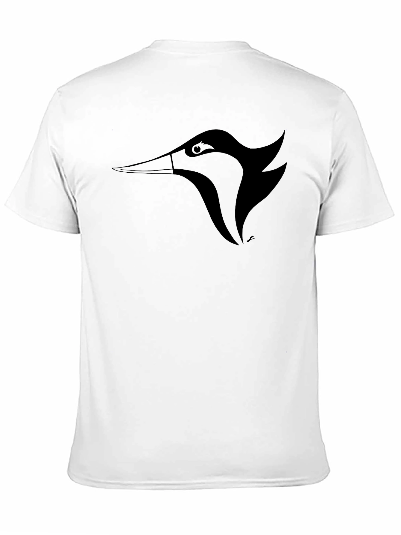 Mens Black Graphic Tee - Bird Design