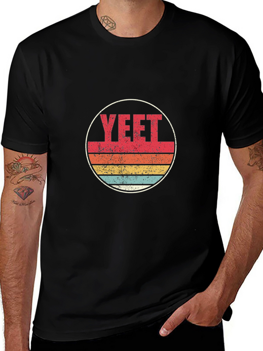 YEET Retro Style Graphic T-Shirt - Black