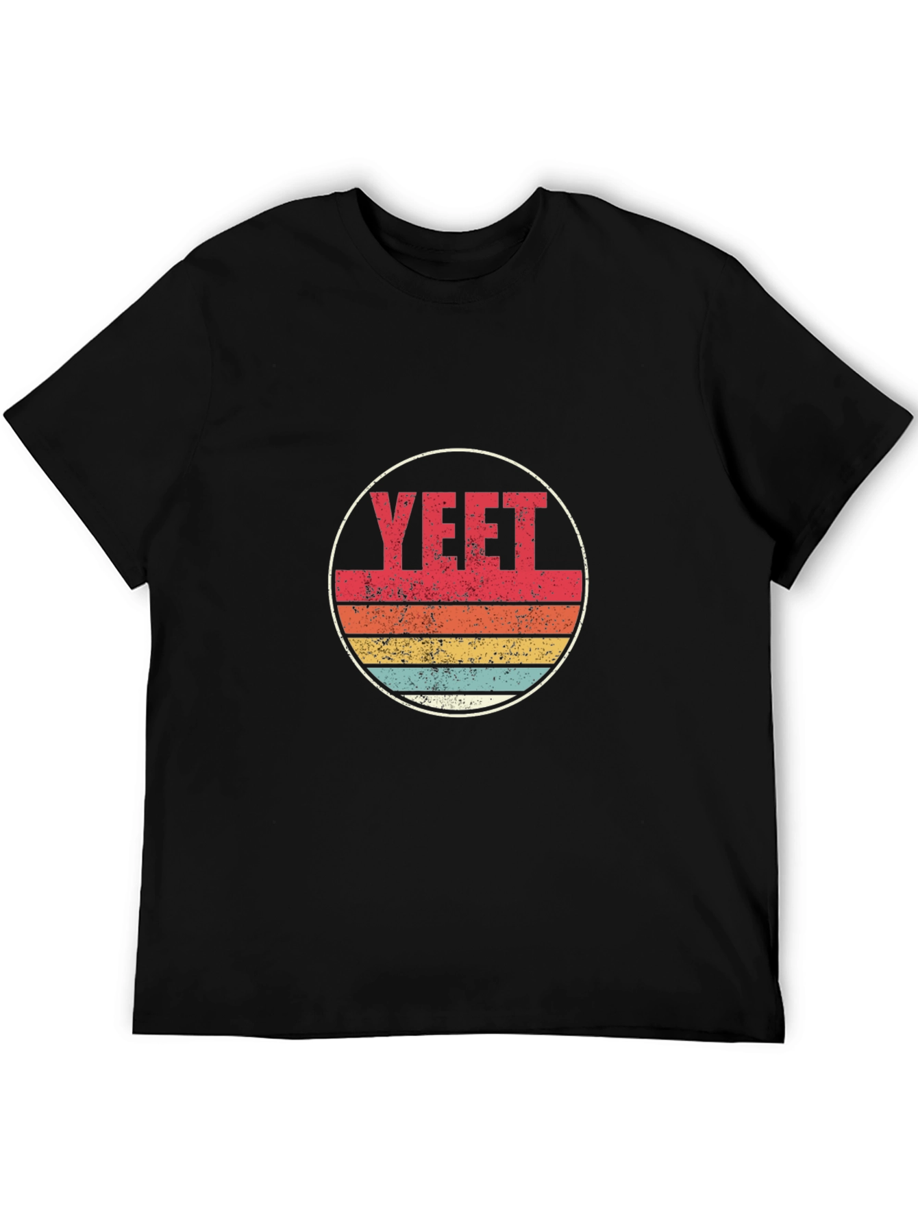 YEET Retro Style Graphic T-Shirt - Black