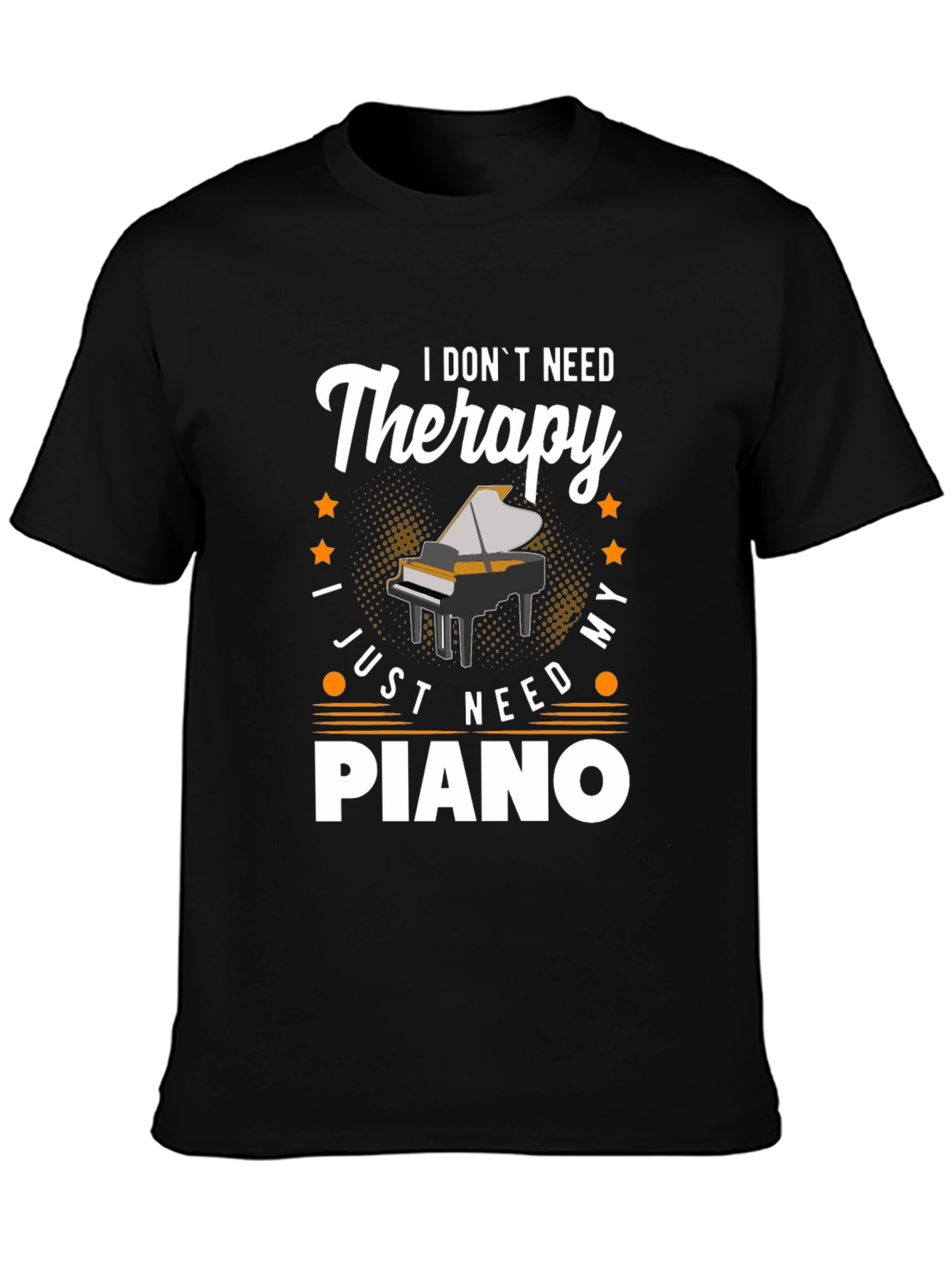 Piano Therapy T-Shirt - Music Lover Tee